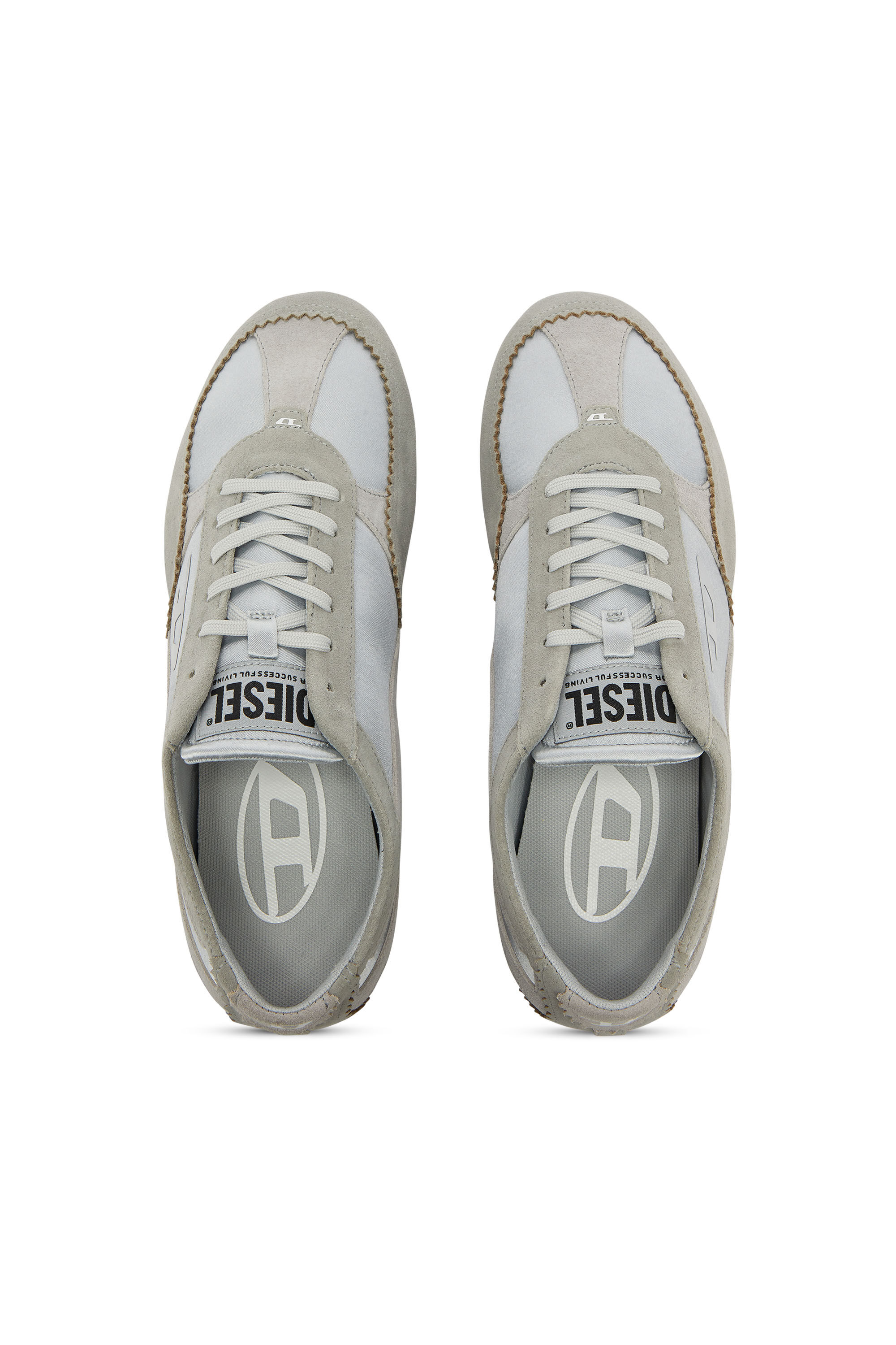 Diesel - D-MILE LOW II W, D-Mile- Zapatillas con superposiciones de ante Mujer in Azul marino - 4