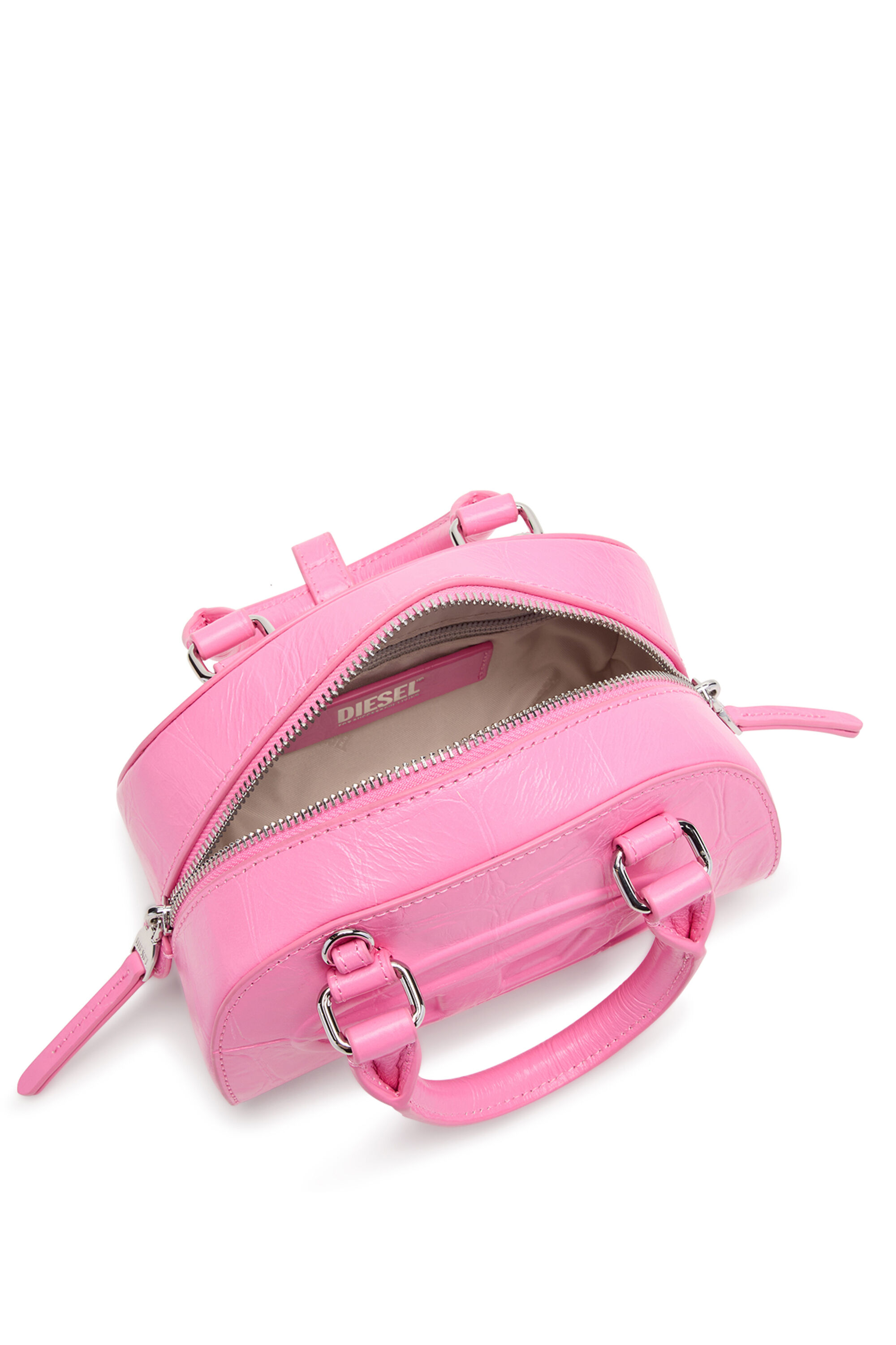 Diesel - 1DR DOME CROSSBODY, Bolso bowling Dome-Mini 1DR en piel efecto cocodrilo Mujer in Rosa - 5