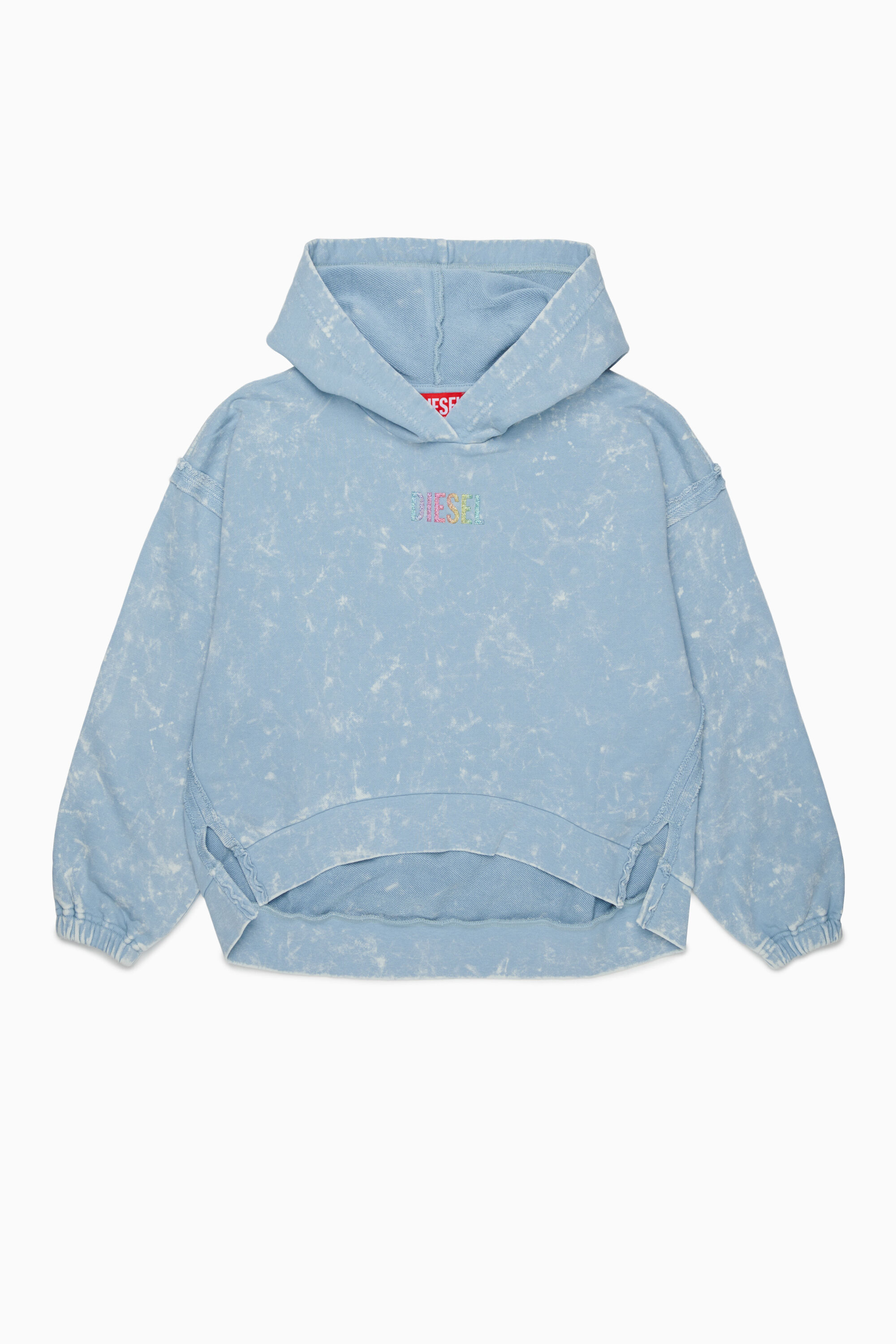 Diesel - SLOXY, Sudadera con efecto tie-dye y logo arco&iacute;ris Mujer in Azul marino - 1