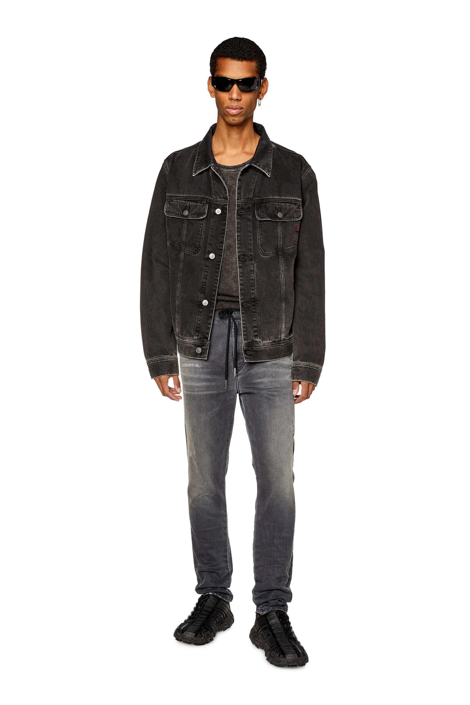 Diesel - Slim E-Spender JoggJeans® 068FP Hombre, Negro/Gris oscuro - 1