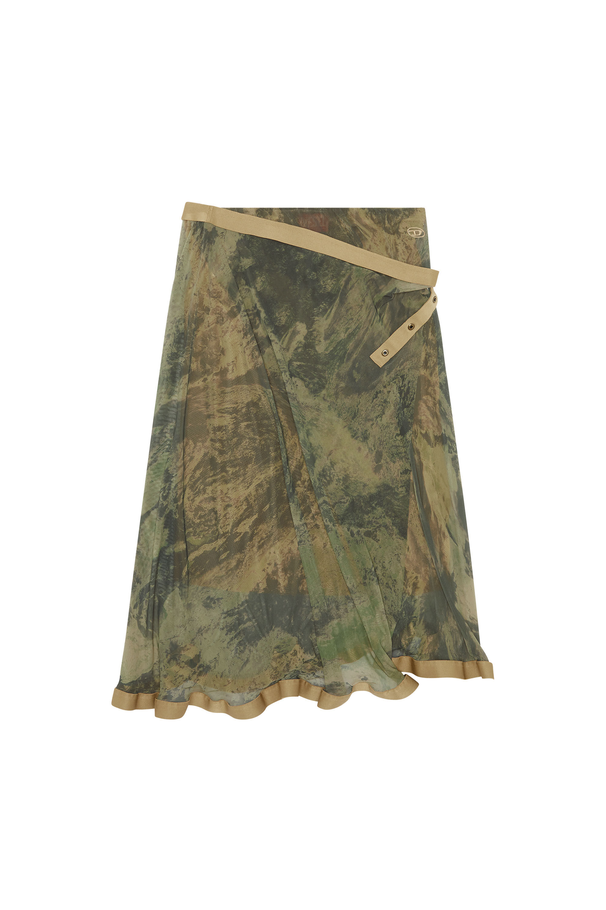 Diesel - O-RAY, Falda envolvente de tul Planet Mujer in Verde - 2