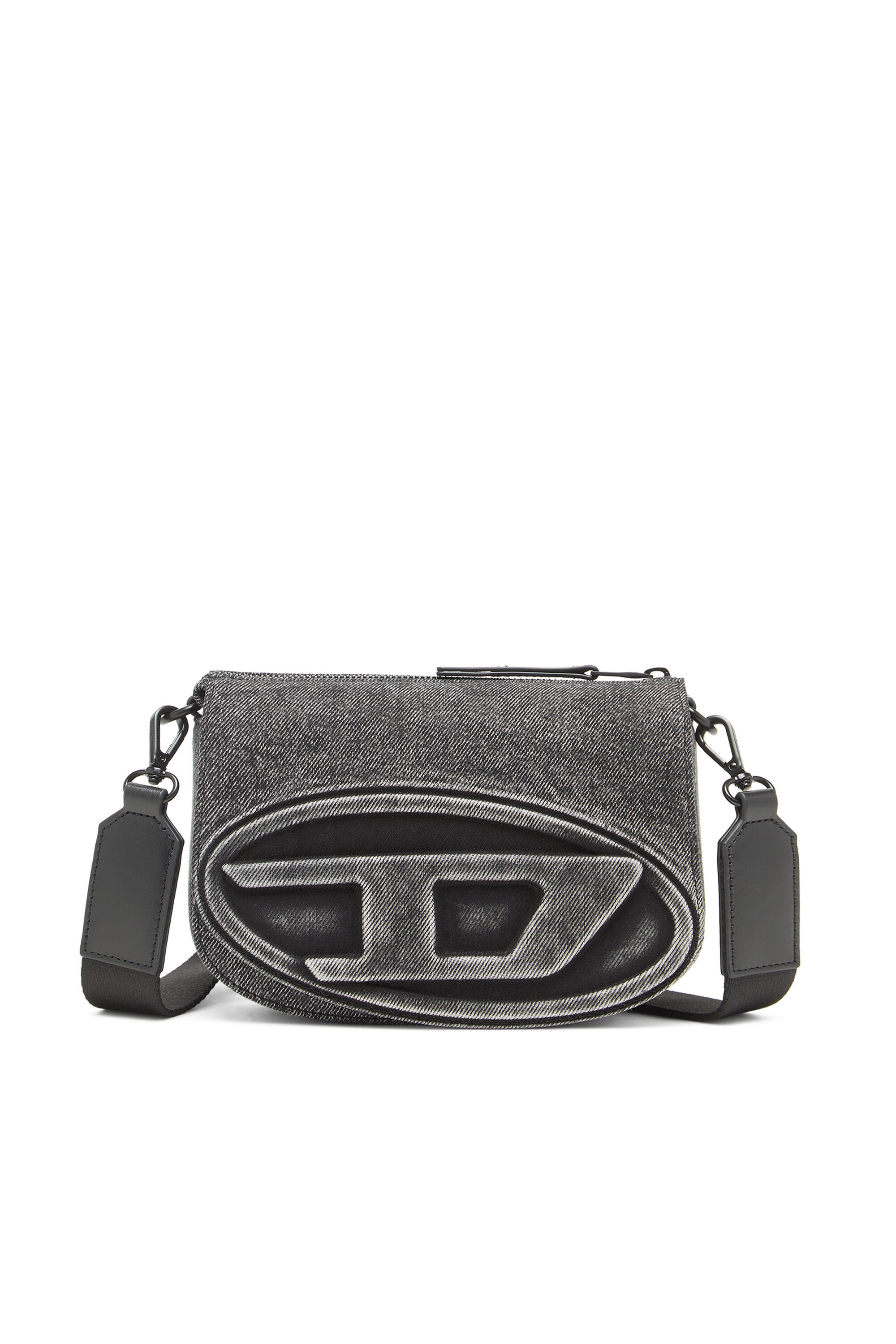 Diesel - 1DR CAMERA BAG, 1DR-Bolso para c&aacute;mara en denim lavado Unisex in Gris - 1