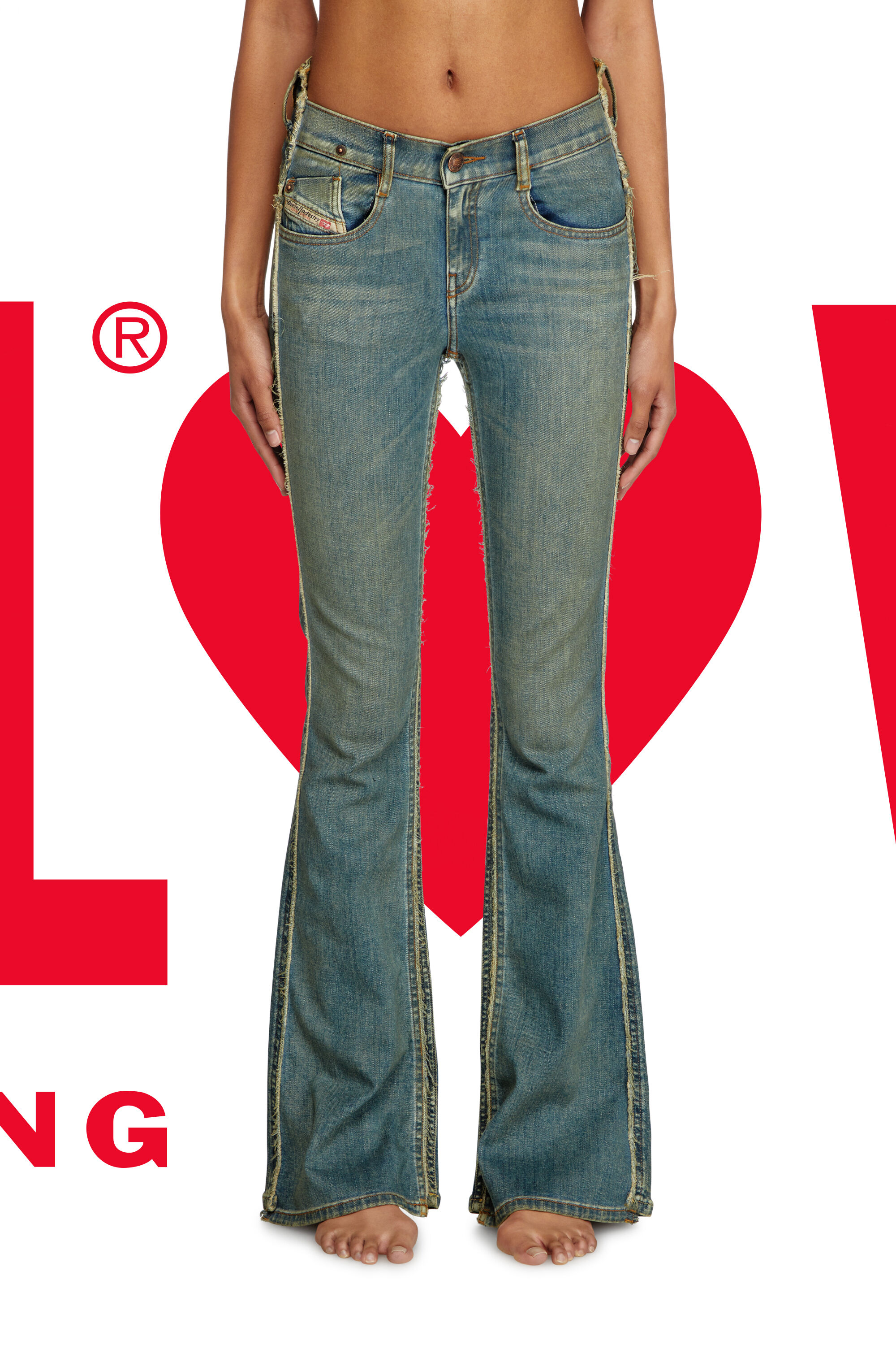 Diesel - Regular Jeans Dieseloves 01 09N01 Mujer, Azul Oscuro - 3
