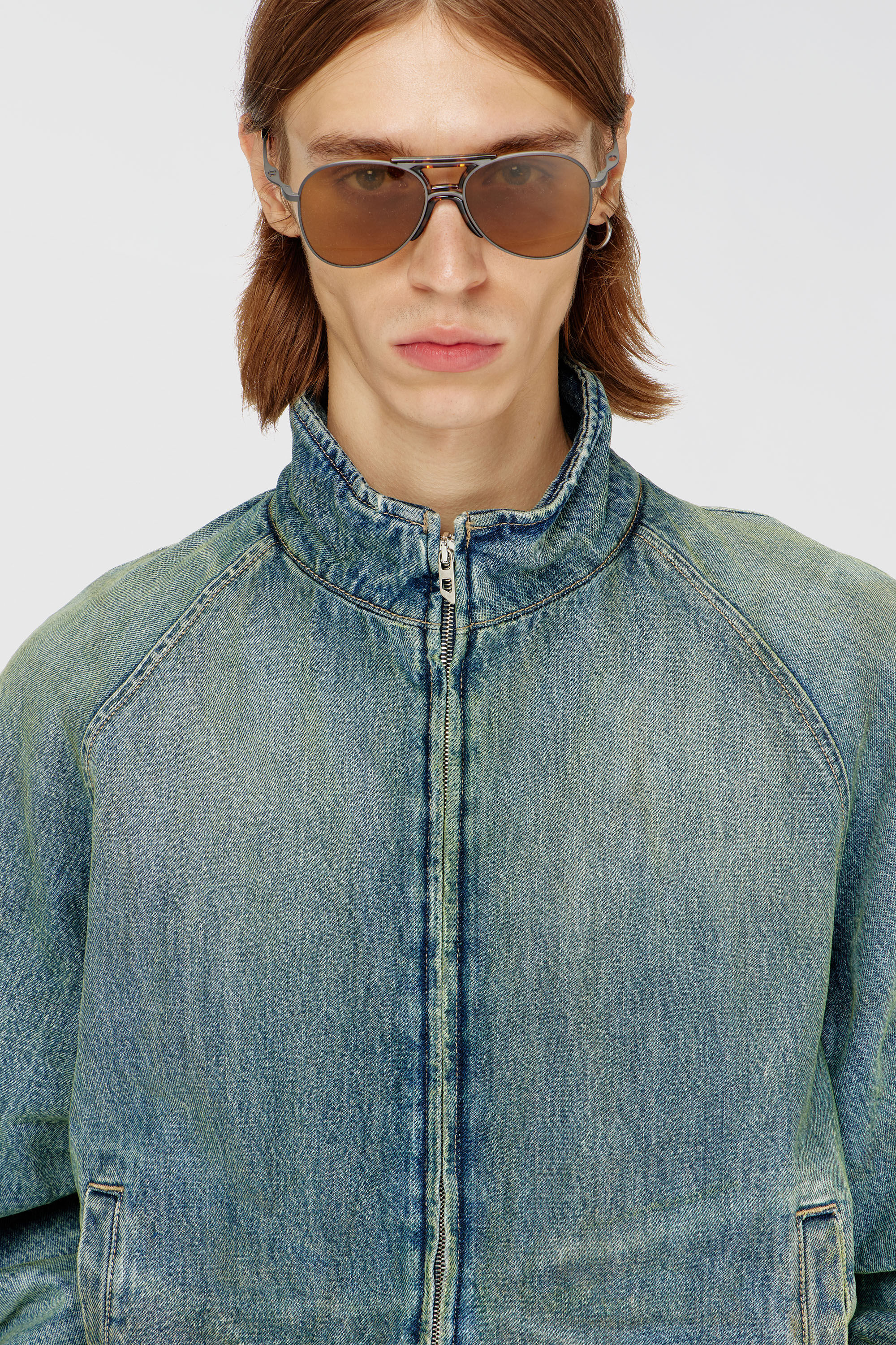 Diesel - D-BARUS-FSJ2, Chaqueta de denim arrugado con efecto sucio Hombre in ToBeDefined - 5
