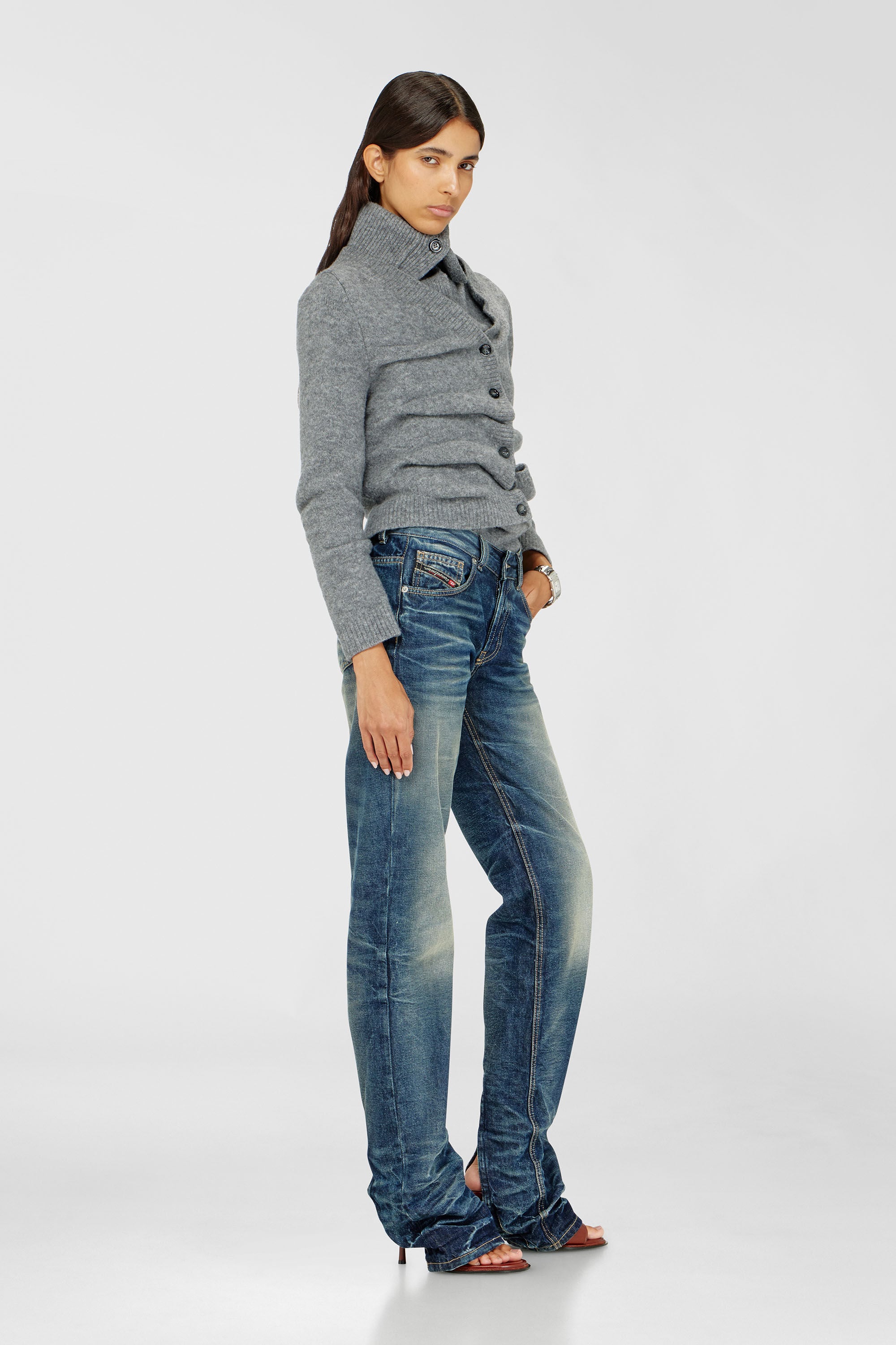 Diesel - Regular Jeans D-Heel 0DBFC Mujer, Azul medio - 2