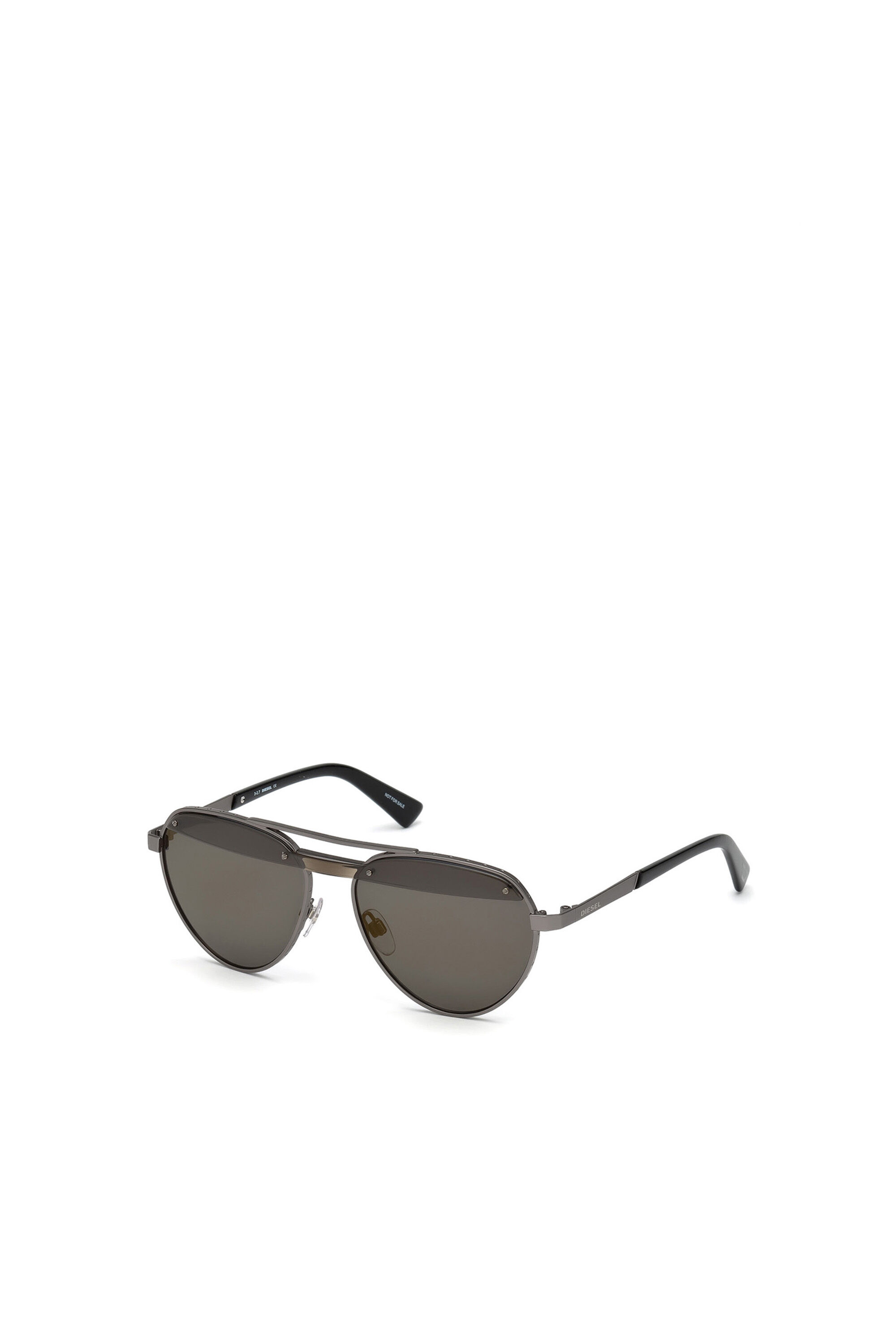 Diesel - DL0261, Gafas de aviador con detalle diagonal Unisex in Negro - 2