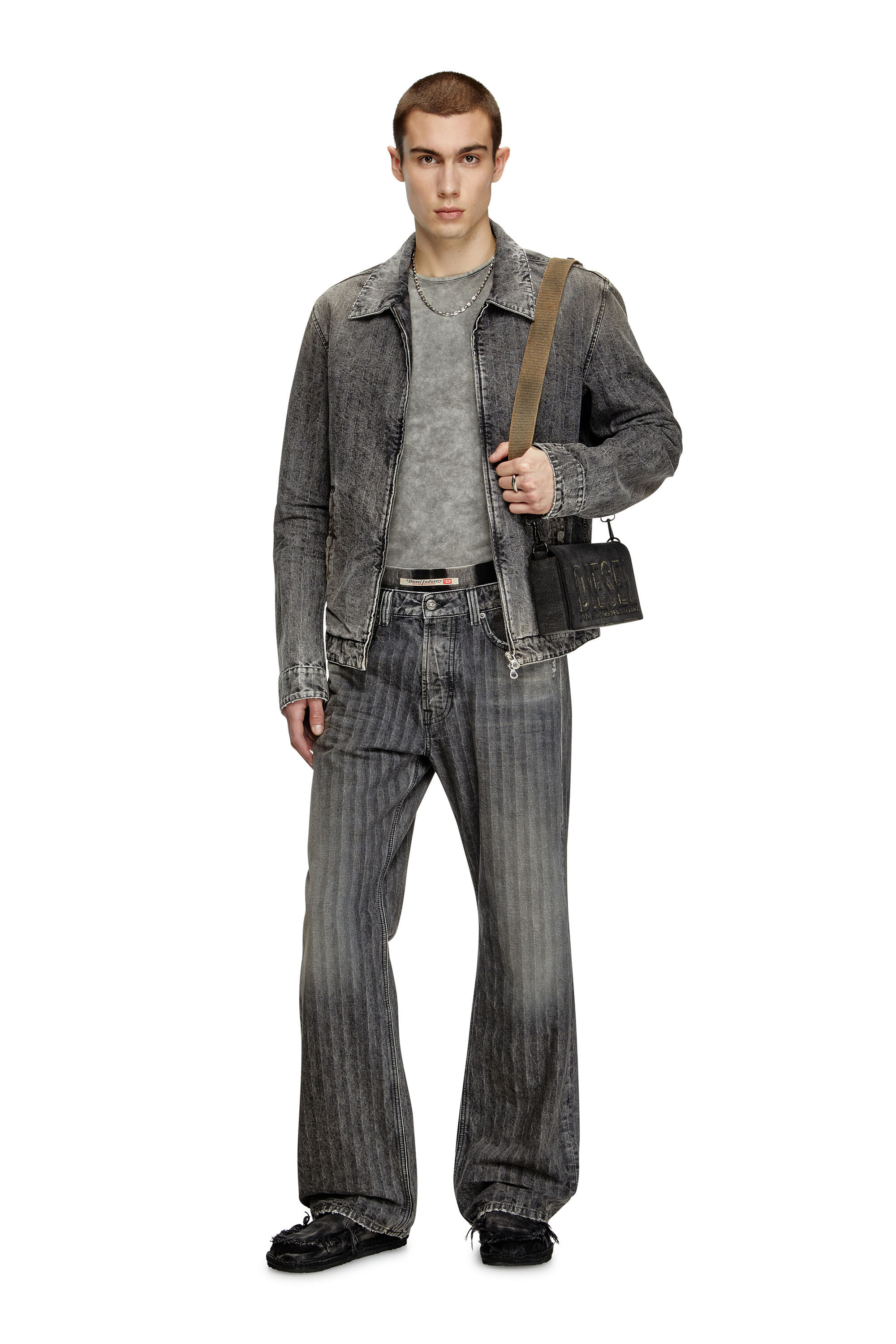 Diesel - Relaxed Jeans 1980 D-Eeper 09L59 Hombre, Gris Claro - 1