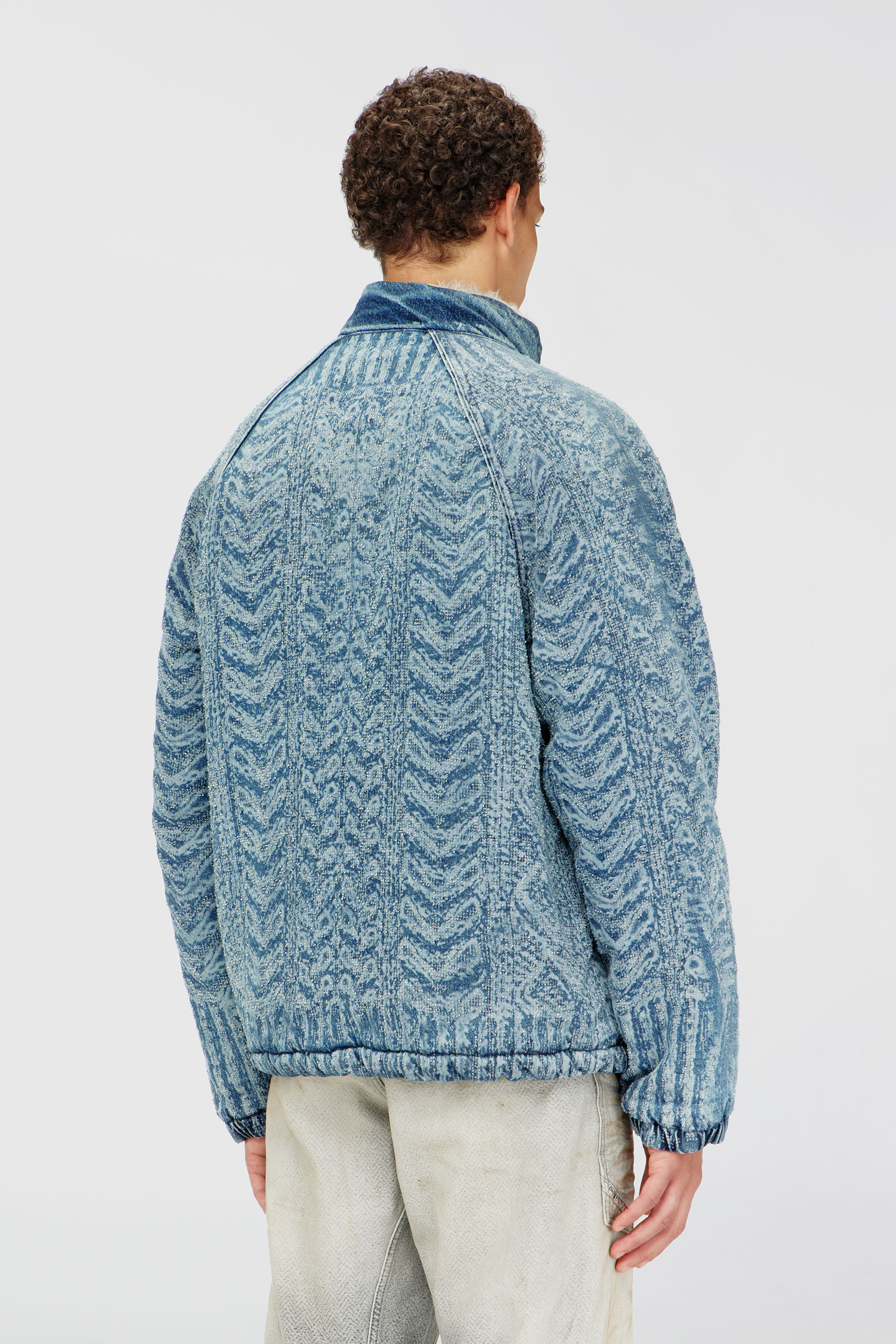 Diesel - D-KRAPS-S, Chaqueta de denim efecto punto trenzado Hombre in Azul marino - 4