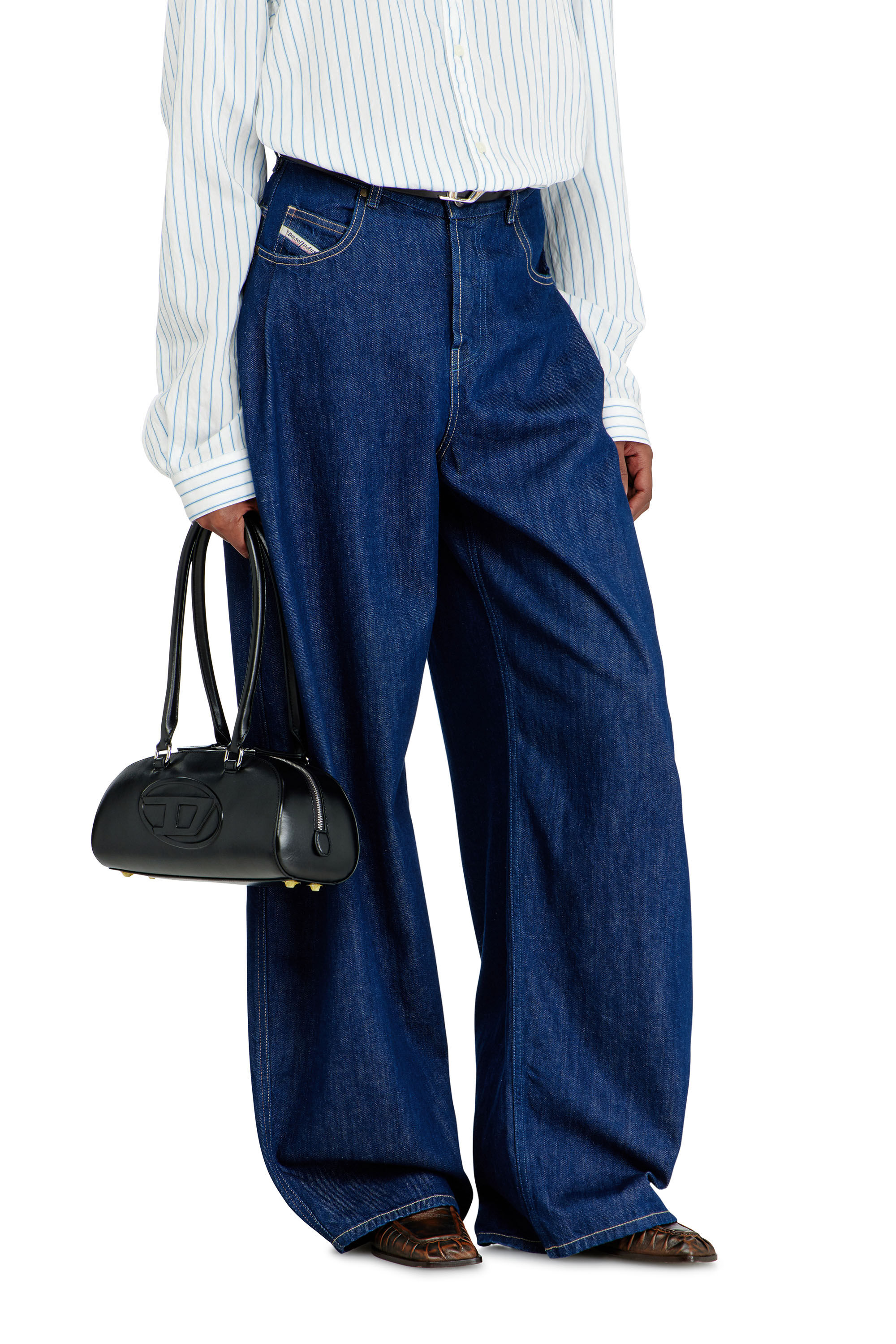 Diesel - Relaxed Jeans 1987 D-Khelz 09Q09 Mujer, Azul Oscuro - 7