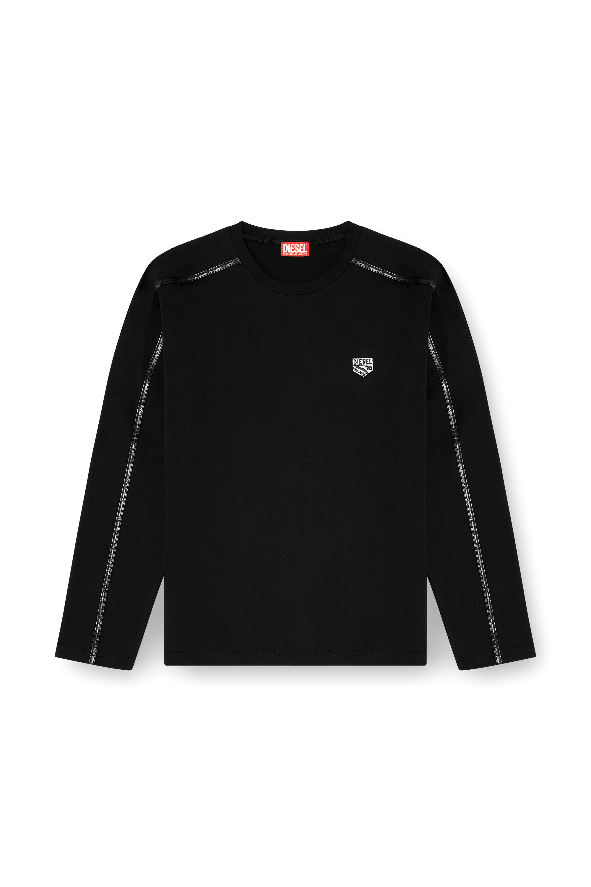 Diesel - T-NORM-LS-FL, Camiseta de manga larga con ribetes a tono Hombre in ToBeDefined - 2