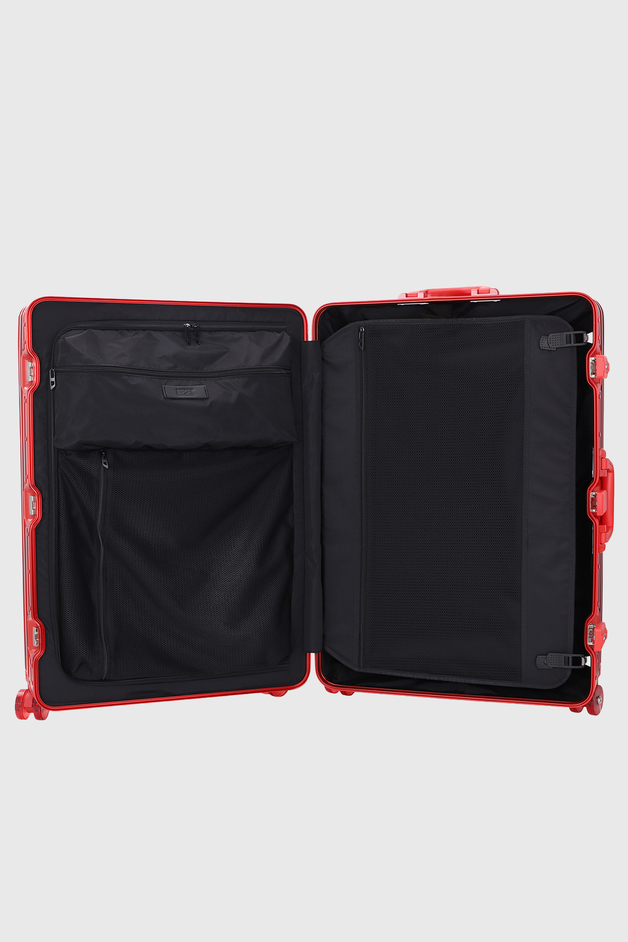 Diesel - DIESEL ALUMINUM TROLLEY- DSL002, Maleta de aluminio tama&ntilde;o L Unisex in Rojo - 3