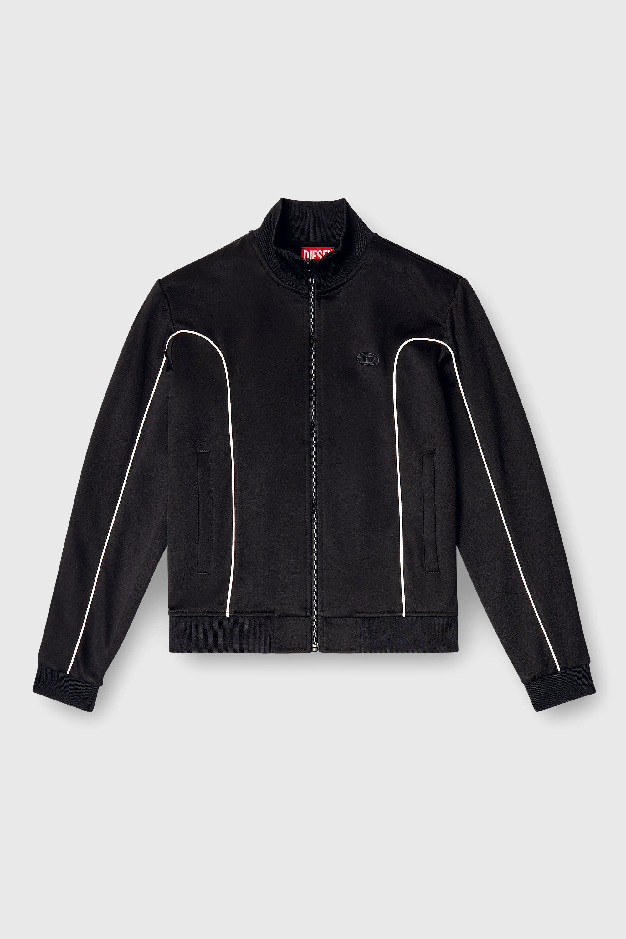Diesel - F-LOCKING-OD, Chaqueta tipo sudadera con ribete en contraste Mujer in Multicolor - 2