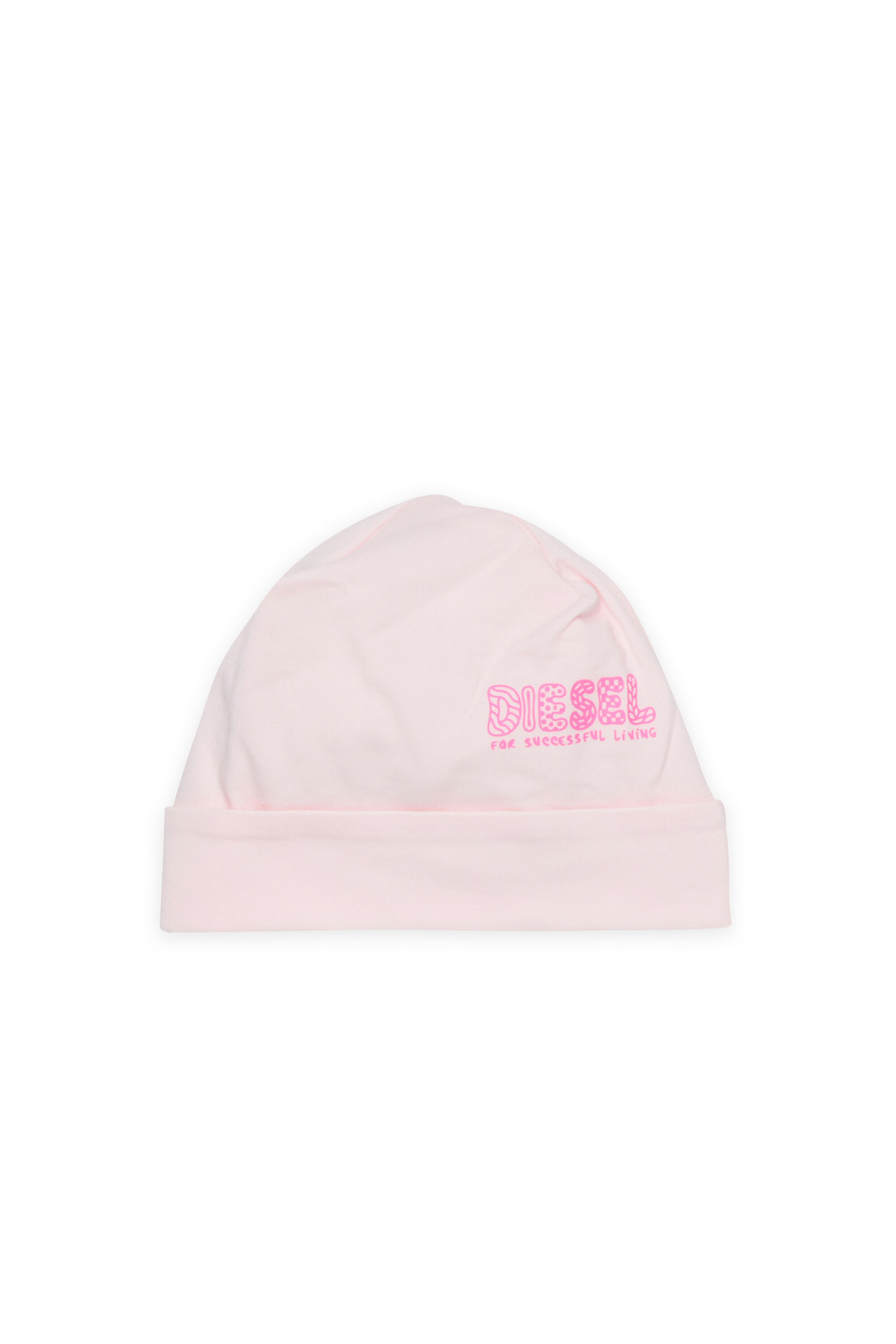Diesel - FUBBY-NB, Gorro para reci&eacute;n nacido con logo doodle estampado Unisex in Rosa - 1