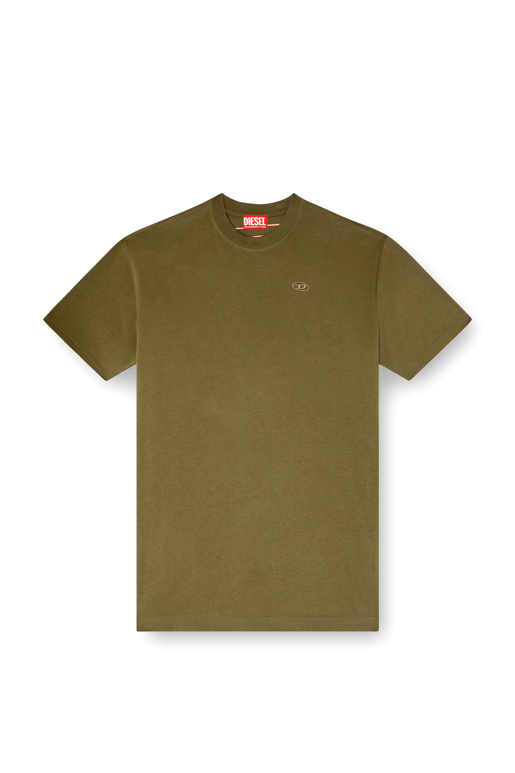 Diesel - T-BOGGY-MEGOVAL-D, Camiseta con bordado oval D grande Hombre in Verde - 2