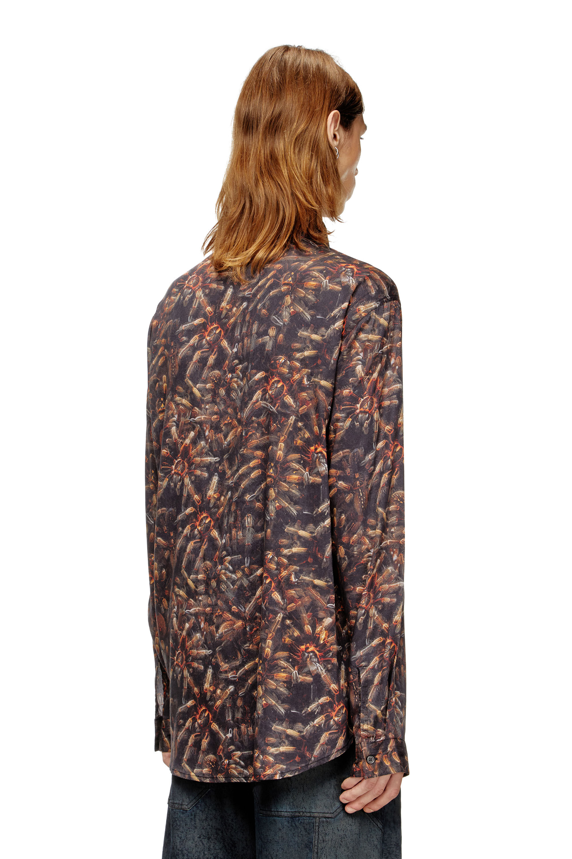 Diesel - S-SIMPLY-SPIDER-PJBK, Camisa de lyocell con estampado integral Hombre in ToBeDefined - 4