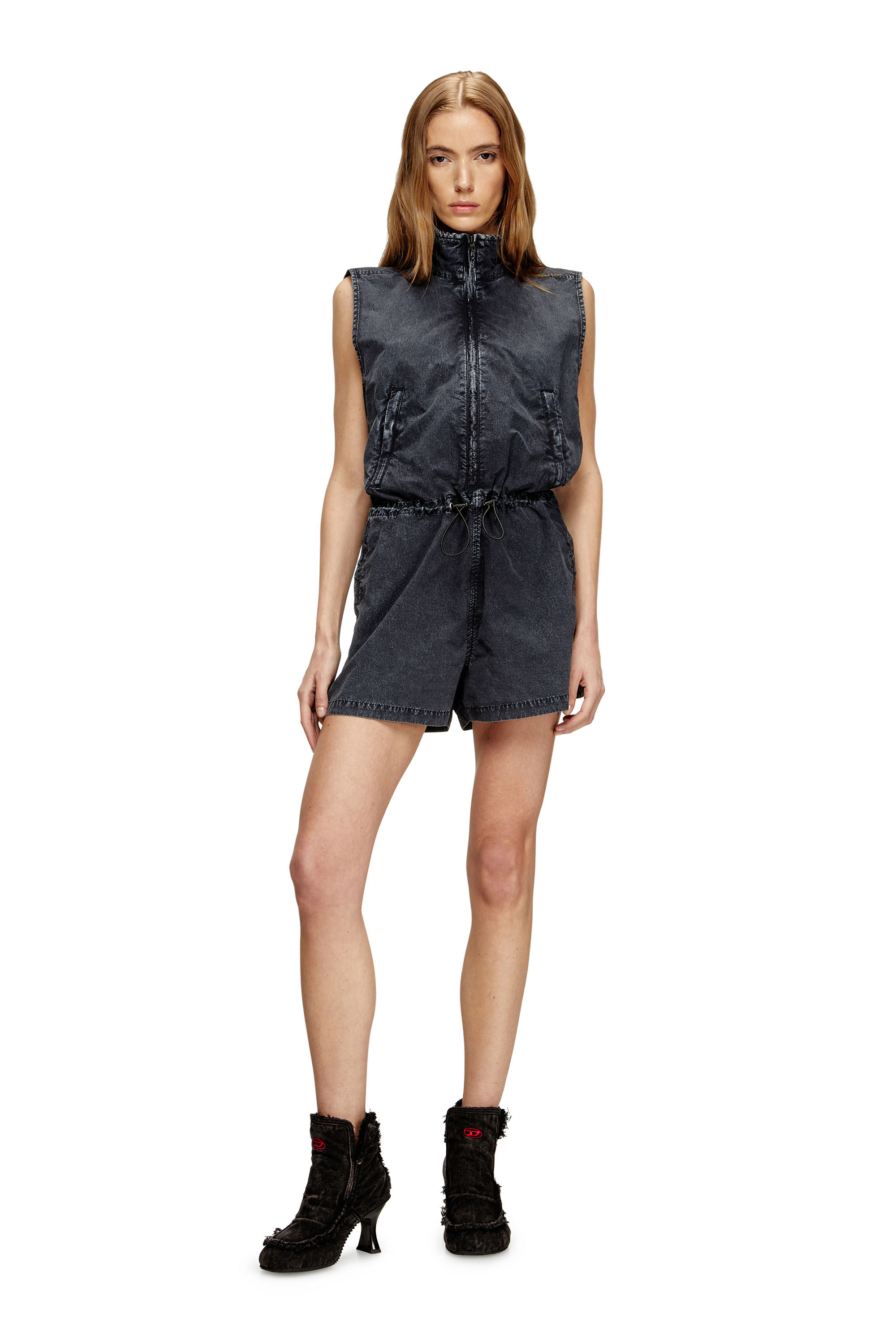 Diesel - J-ANNET, Mono de nailon tratado Mujer in Azul marino - 1