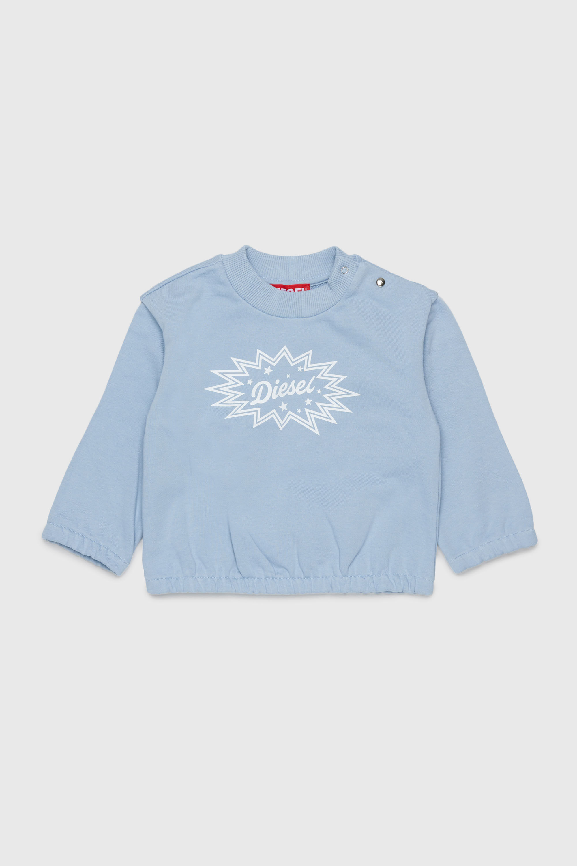 Diesel - SFUMB, Sudadera de algod&oacute;n con estampado de logo starburst Mujer in Azul marino - 1