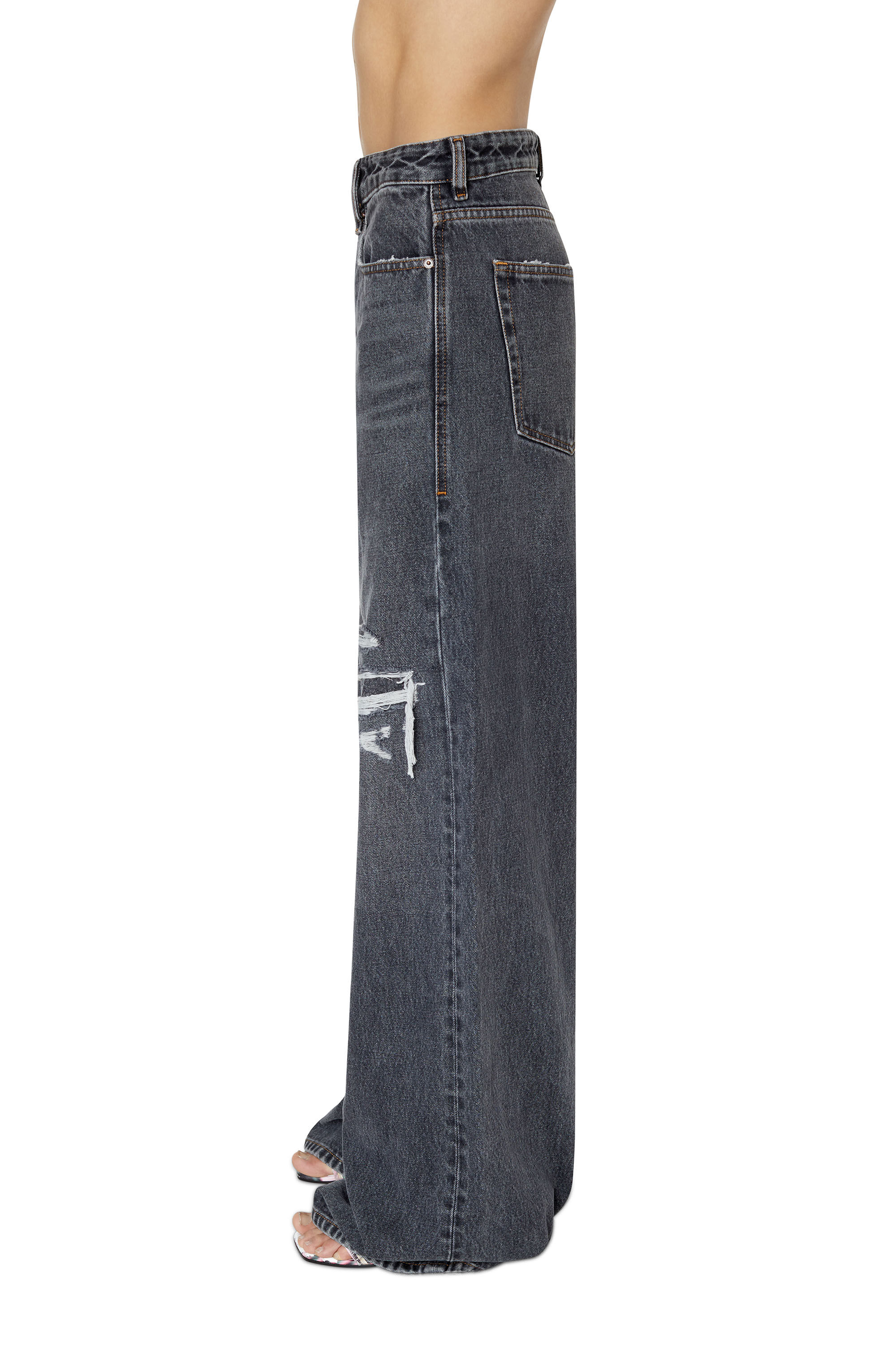 Diesel - 1996 D-Sire 007F6 Straight Jeans, Negro/Gris oscuro - Image 5