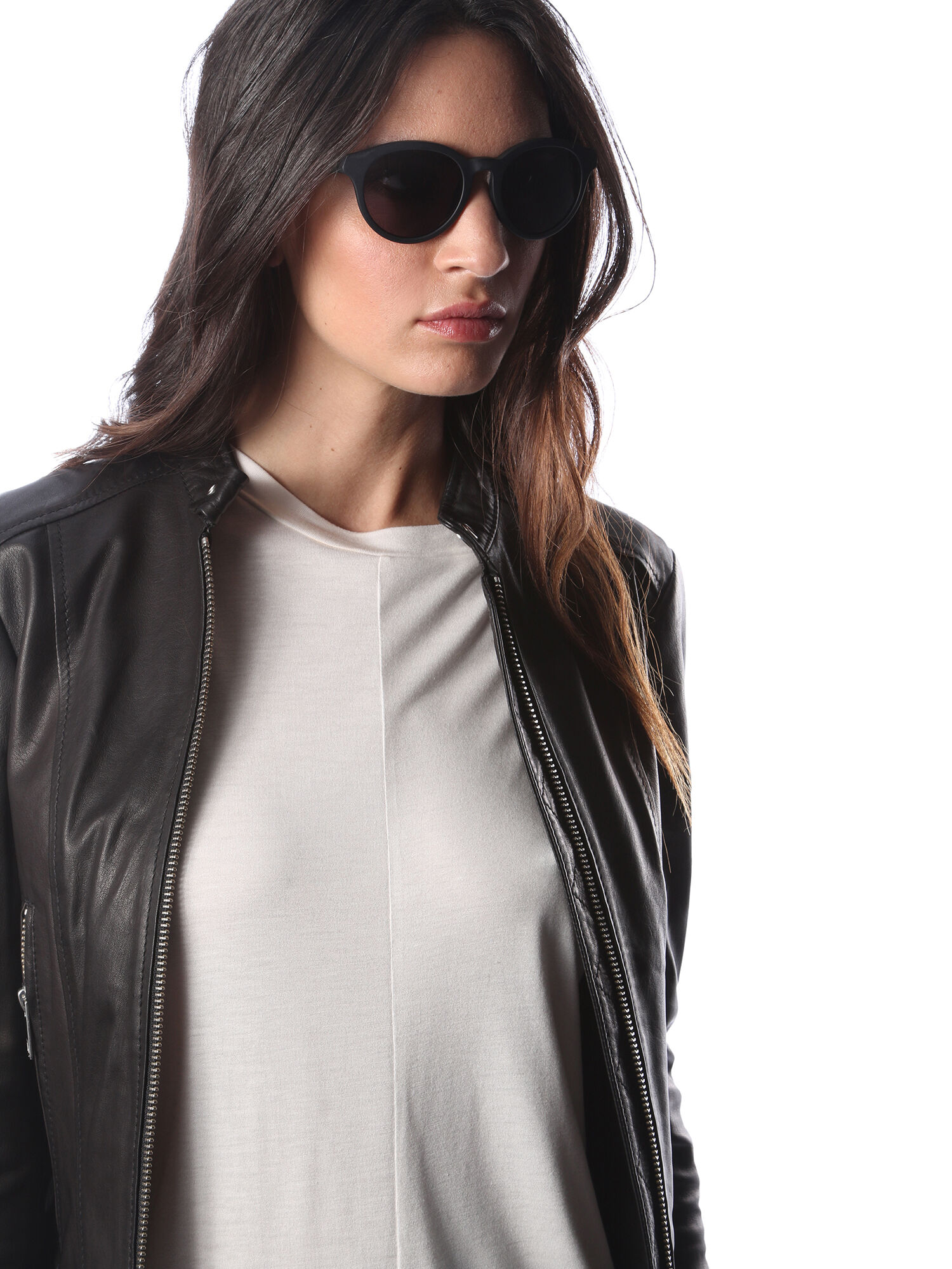 Diesel - DM0186, Gafas de montura completa con placa metálica Unisex in Negro - 6
