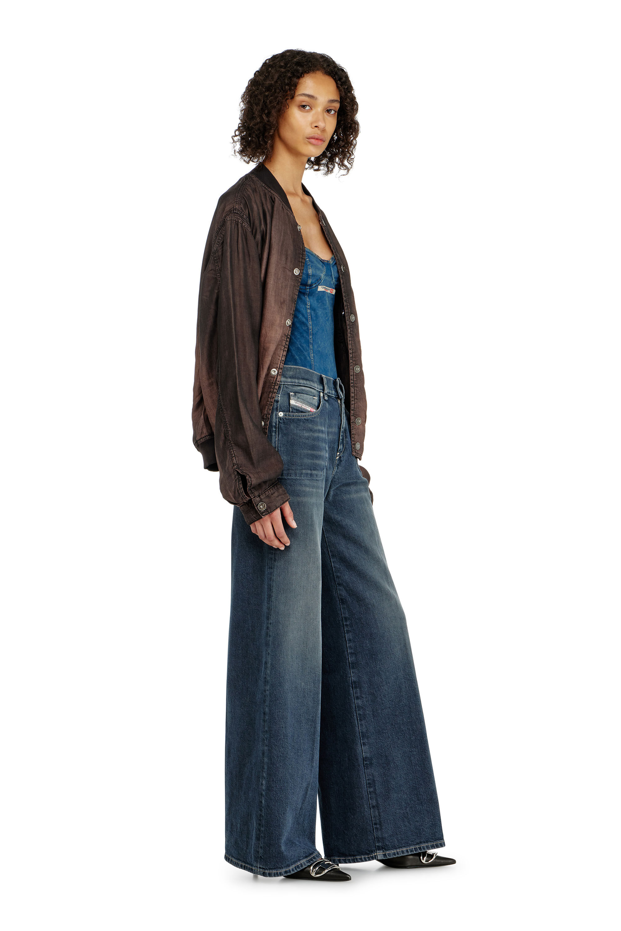 Diesel - Flare Jeans 1978 D-Akemi 007EI Mujer, Azul Oscuro - 2