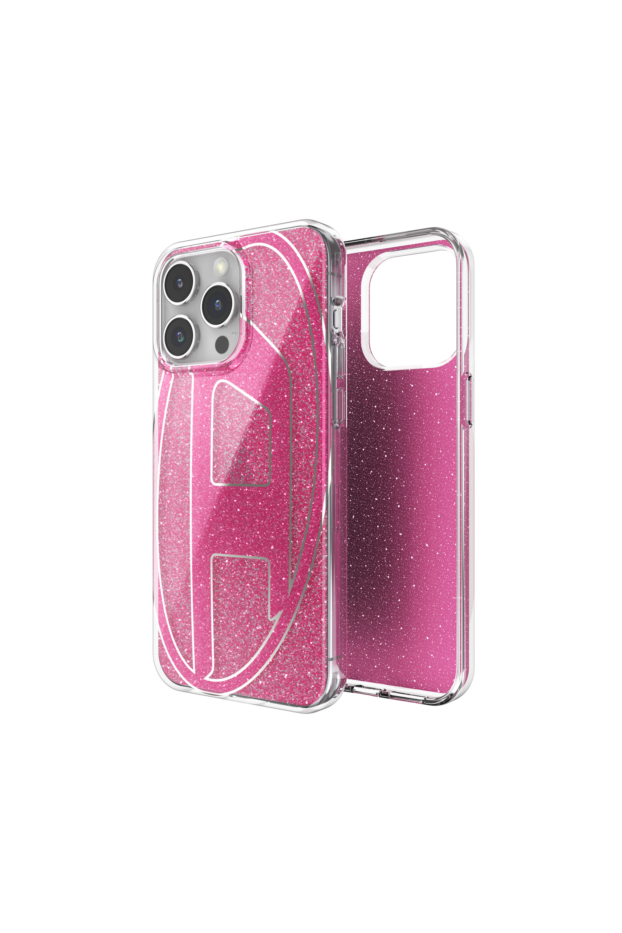 Diesel - 60037 AOP CASE, Funda glitter por iP 15 Pro Max Unisex in Rosa - 1