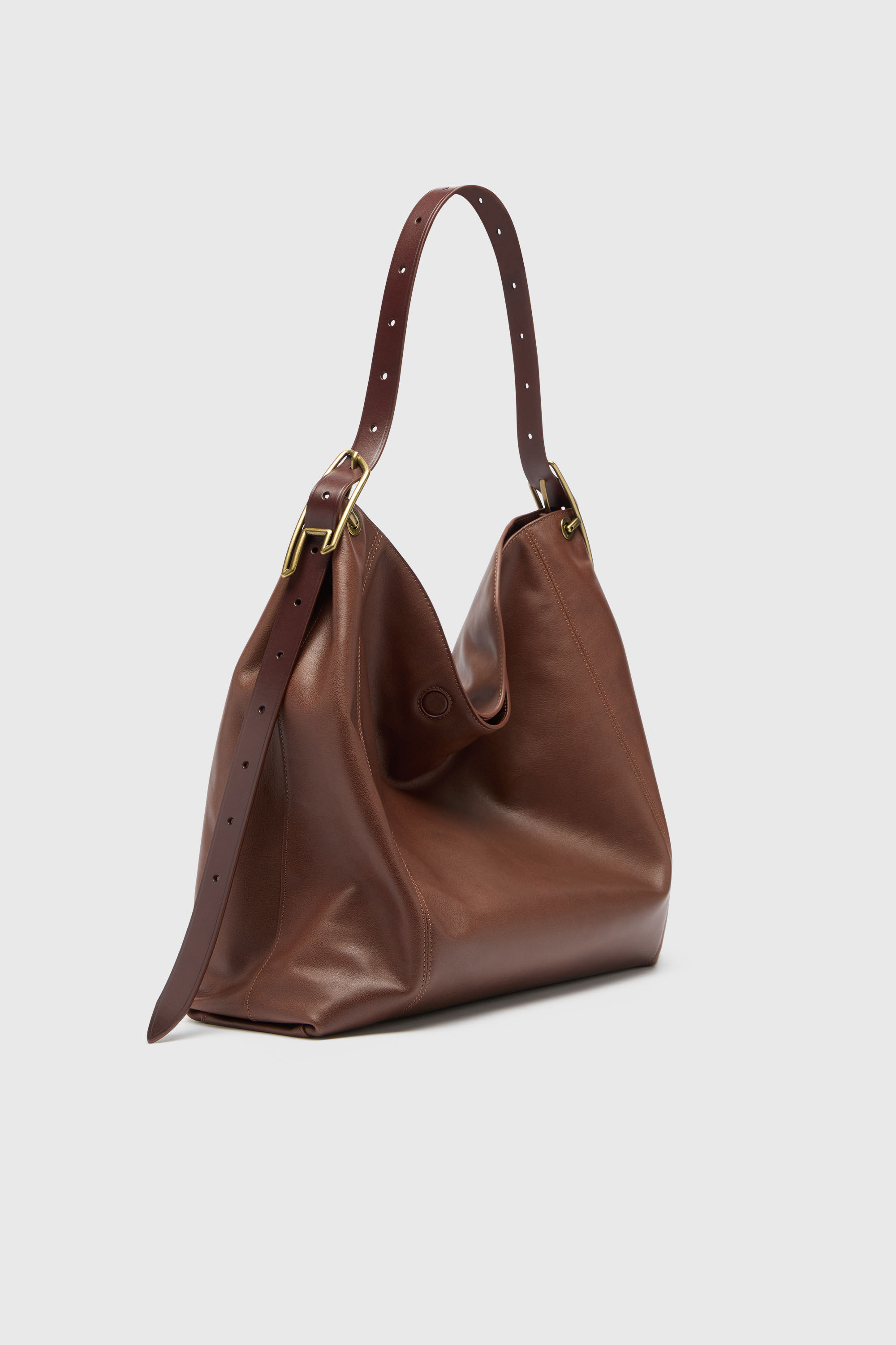Diesel - D-LINE HOBO L, D-Line Bolso hobo en piel Mujer in Marr&oacute;n - 3