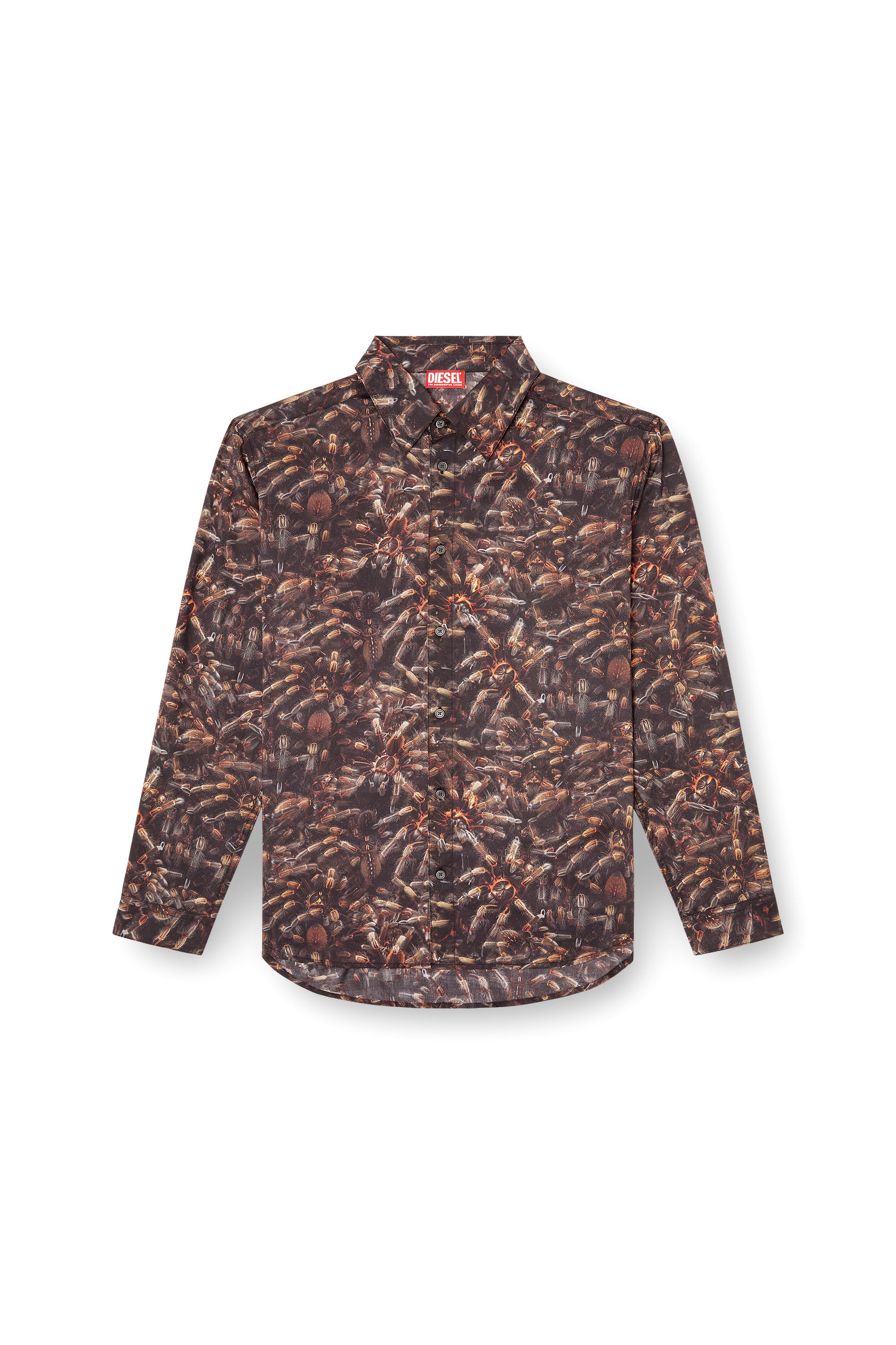 Diesel - S-SIMPLY-SPIDER-PJBK, Camisa de lyocell con estampado integral Hombre in ToBeDefined - 2