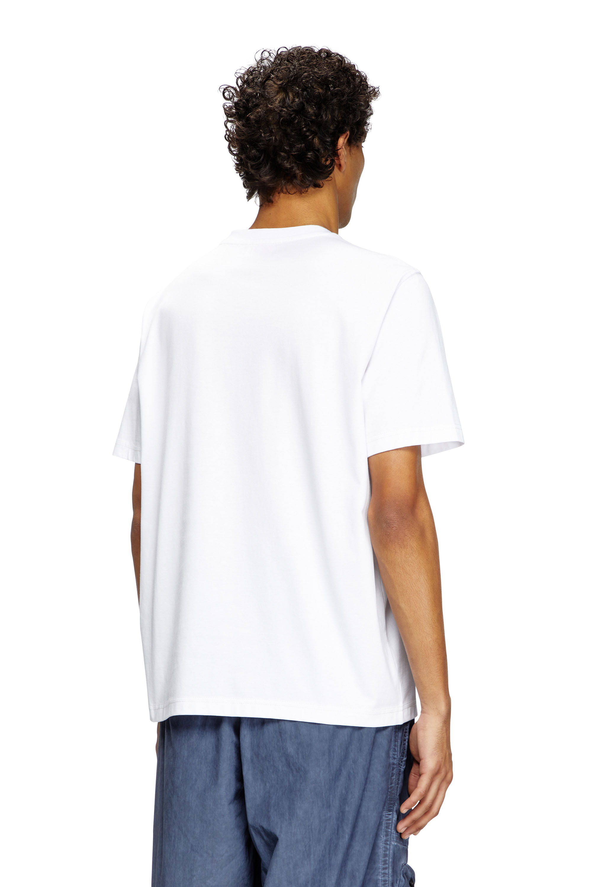 Diesel - T-ADJUST-R7, Camiseta con logotipo desgastado en relieve Hombre in Blanco - 4