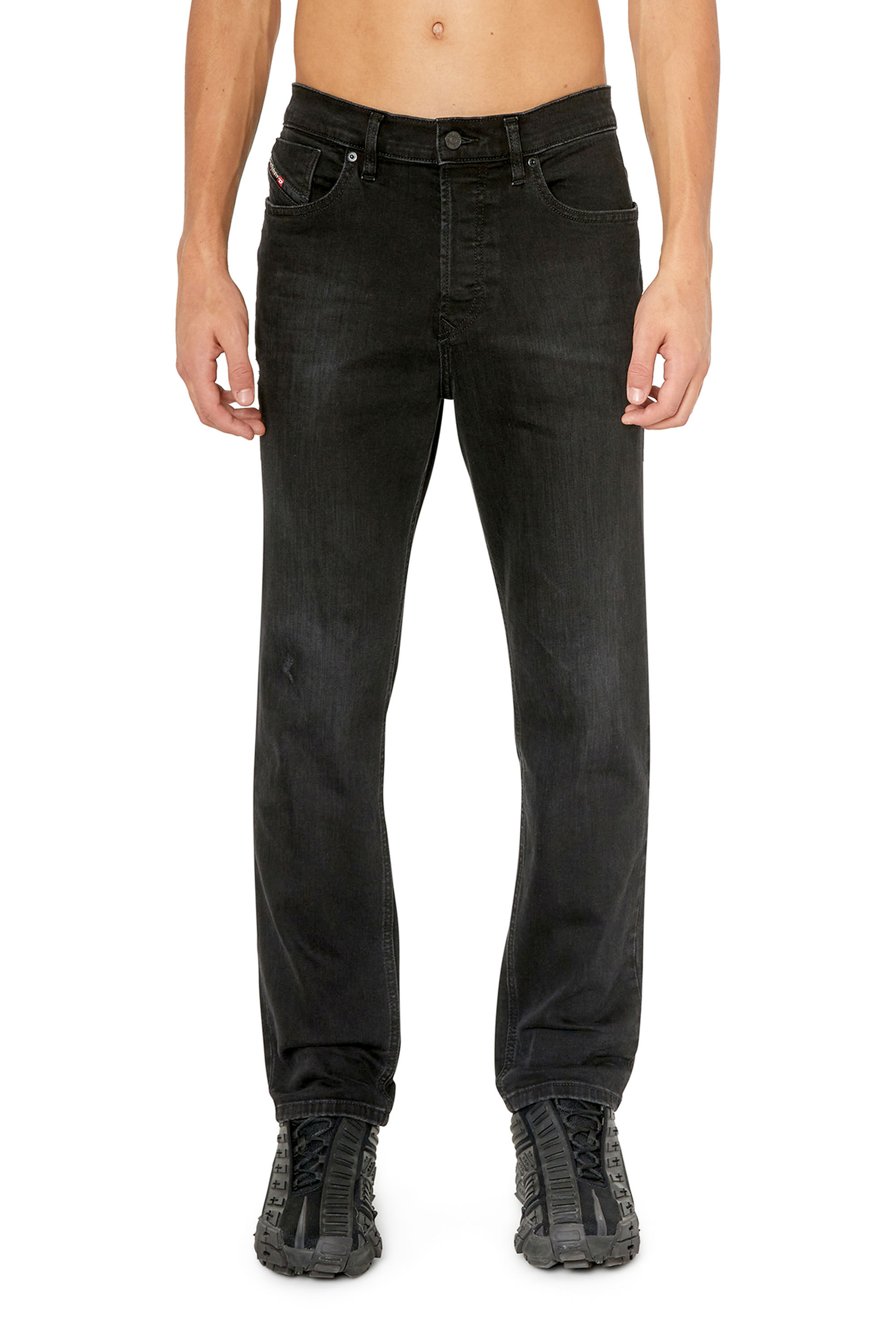 Diesel - 2005 D-Fining 0TFAS Tapered Jeans, Negro/Gris oscuro - Image 3