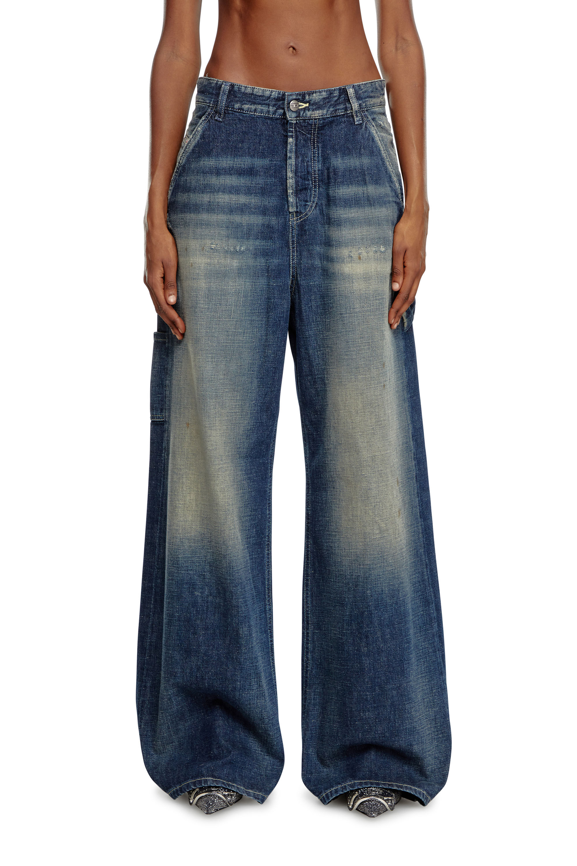 Diesel - Mujer Straight Jeans 1996 D-Sire 09J91, Azul Oscuro - Image 3