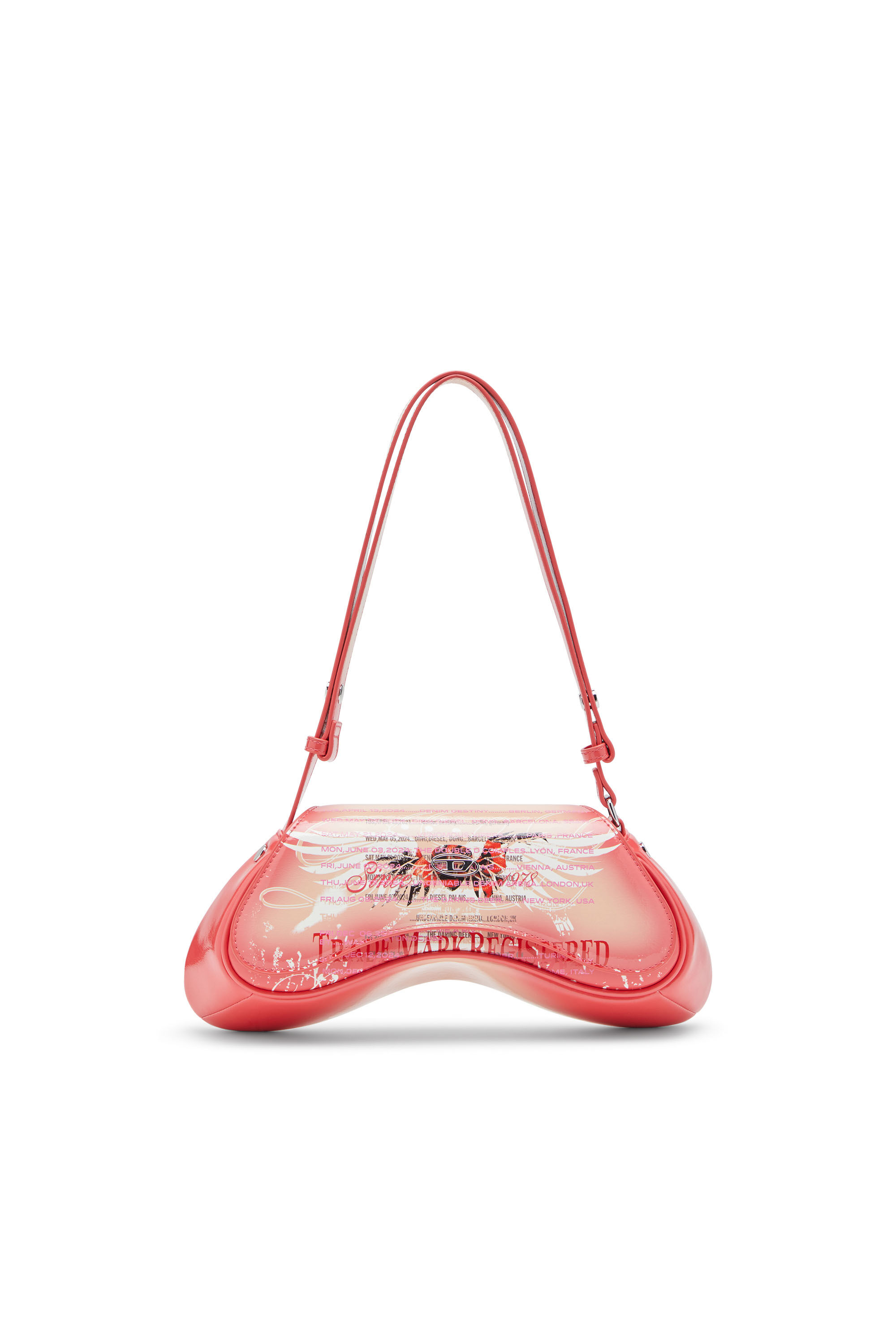 Diesel - PLAY CROSSBODY, Play-Talego con estampado de logotipo desteñido Mujer in Rosa - 1