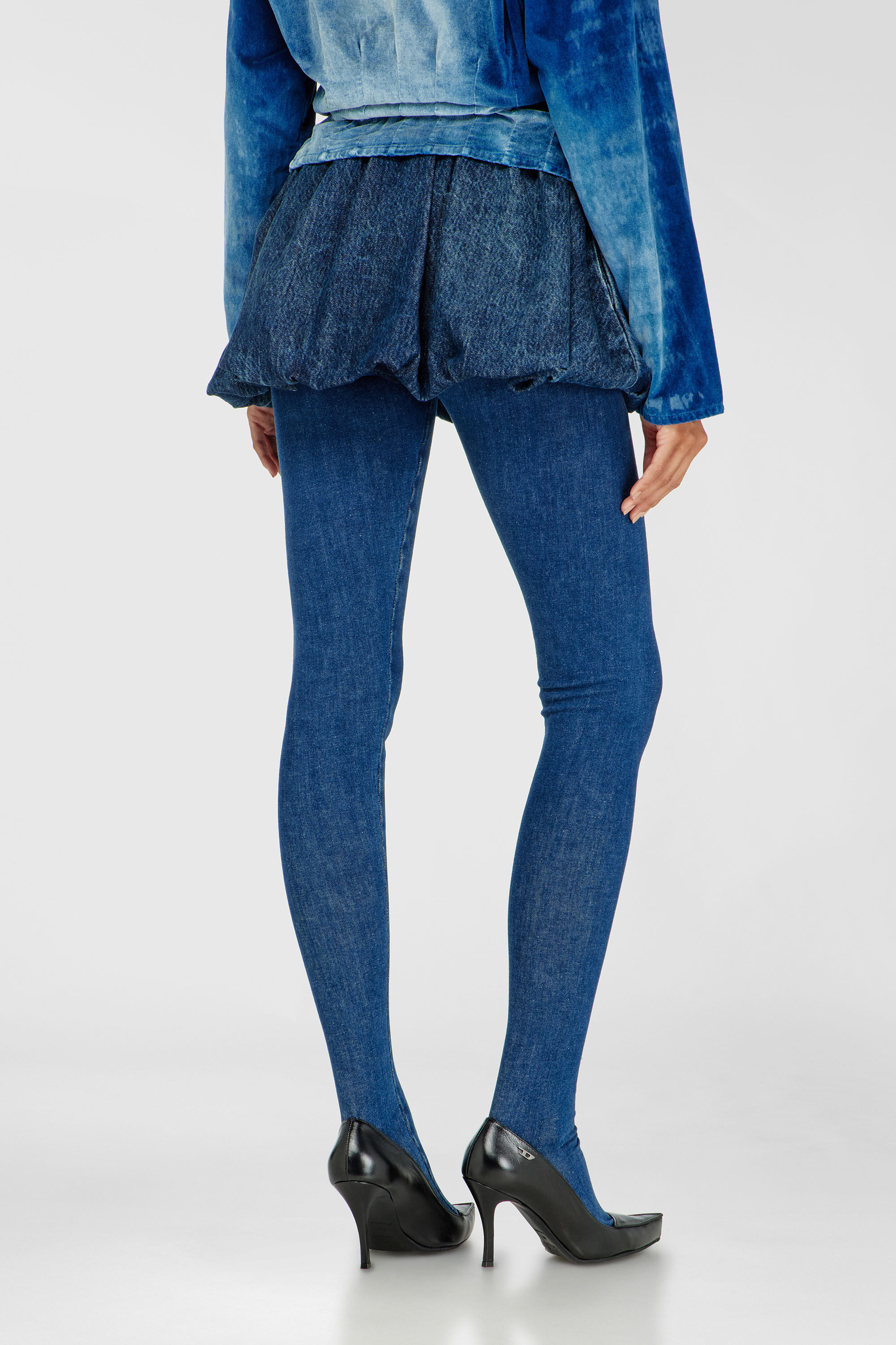 Diesel - DE-MUJ-FSJ2, Minifalda globo de denim Mujer in Azul marino - 4