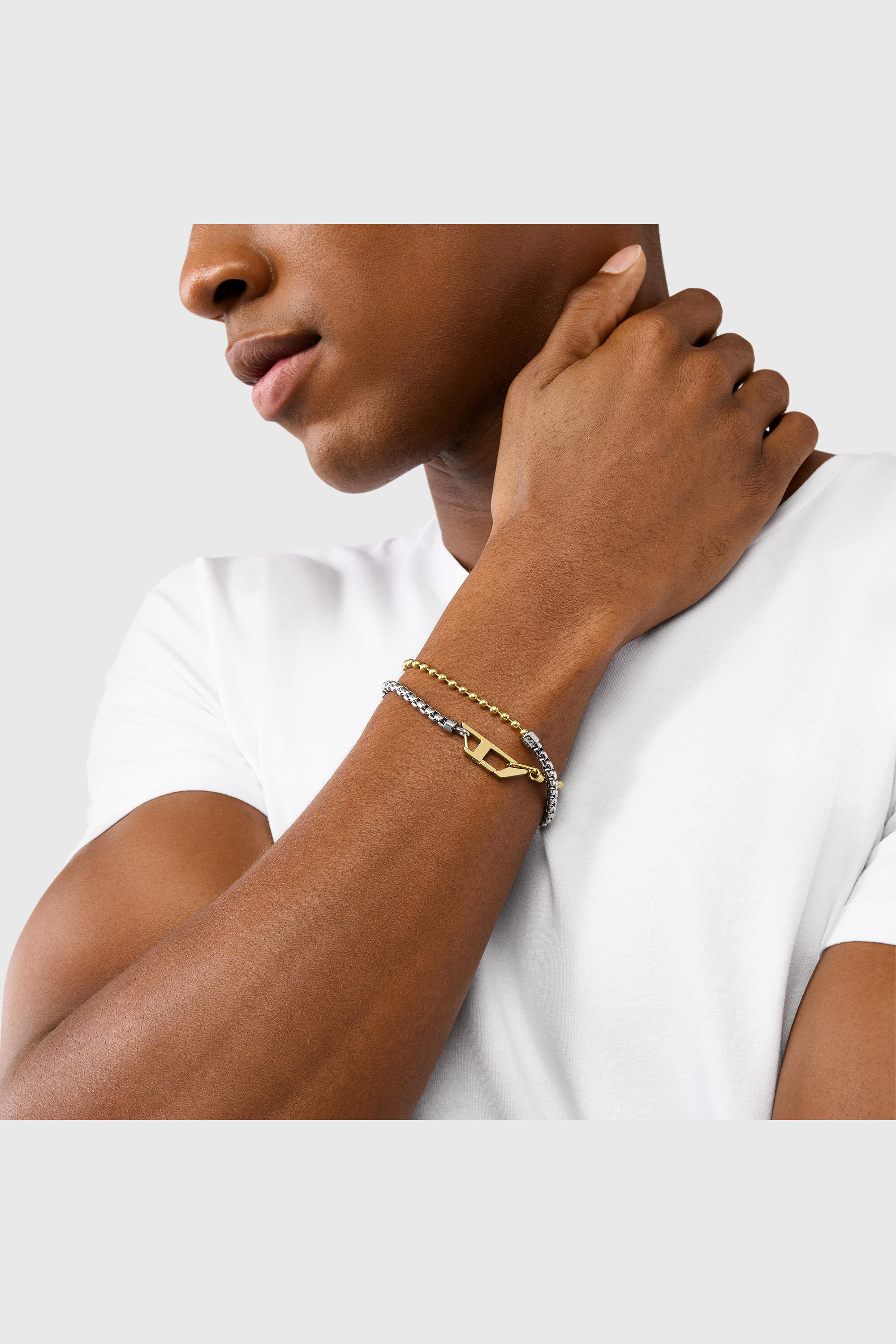 Diesel - DX1570931 JEWEL, Pulsera de cadena de acero inoxidable en dos tonos Unisex in Plateado - 5