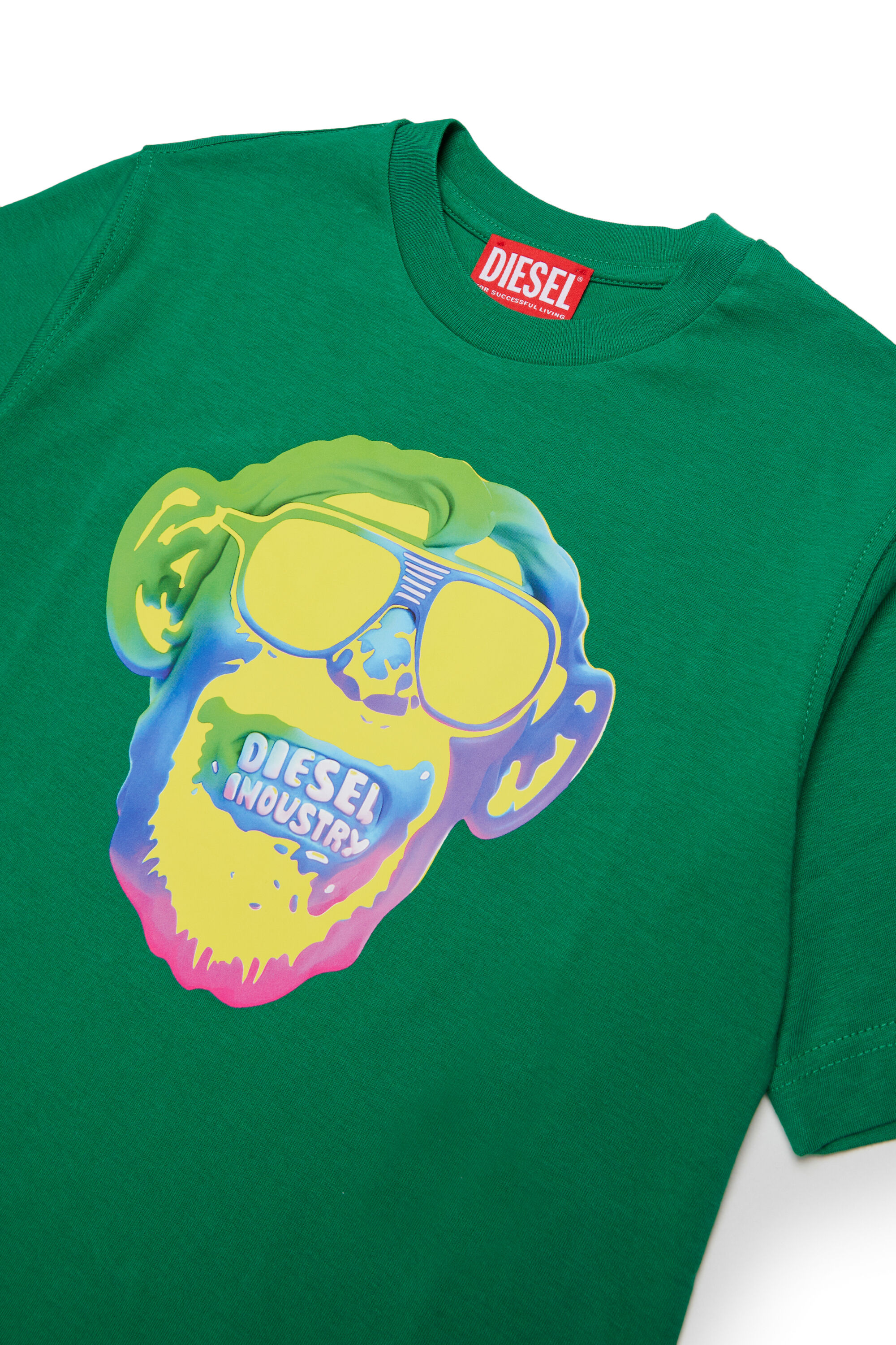 Diesel - TMONKEY OVER, Camiseta con estampado de mono Hombre in Verde - 3