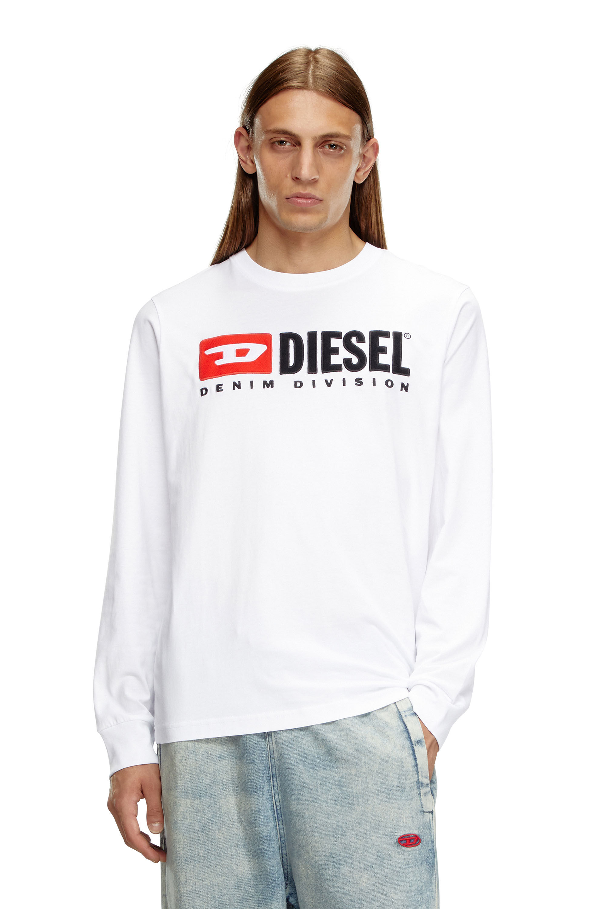 Diesel - T-JUST-LS-DIV, Hombre Camiseta de manga larga con bordado in Blanco - Image 3