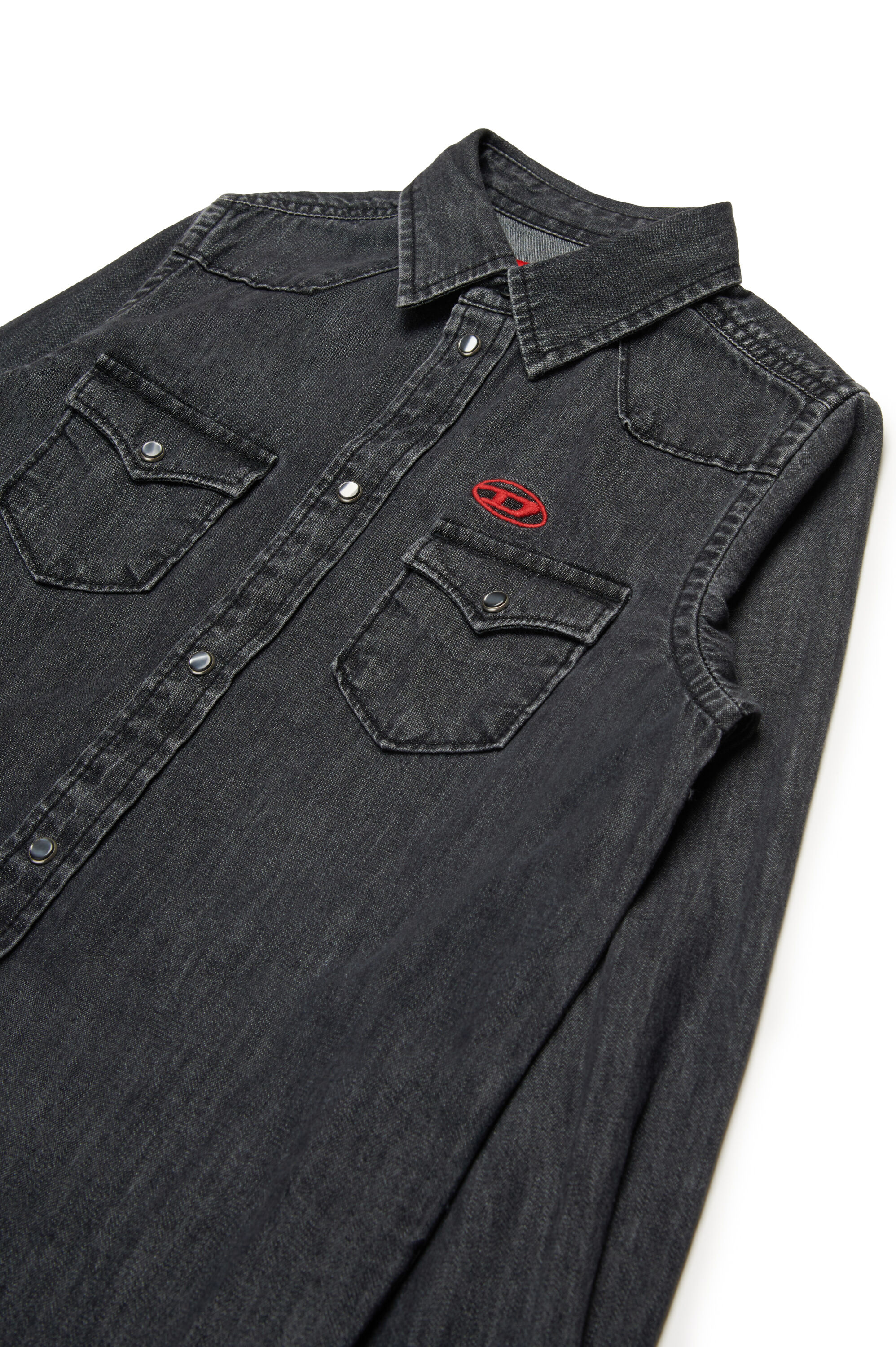 Diesel - CEKO, Camisa western en denim Hombre in Negro - 3