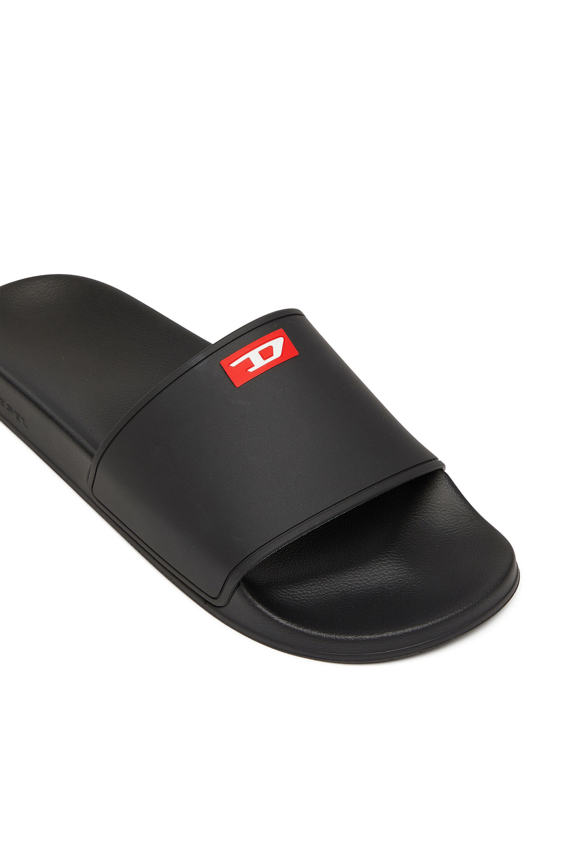 Diesel - SA-SWIM, Chanclas de piscina de goma con logotipo D Hombre in Negro - 6