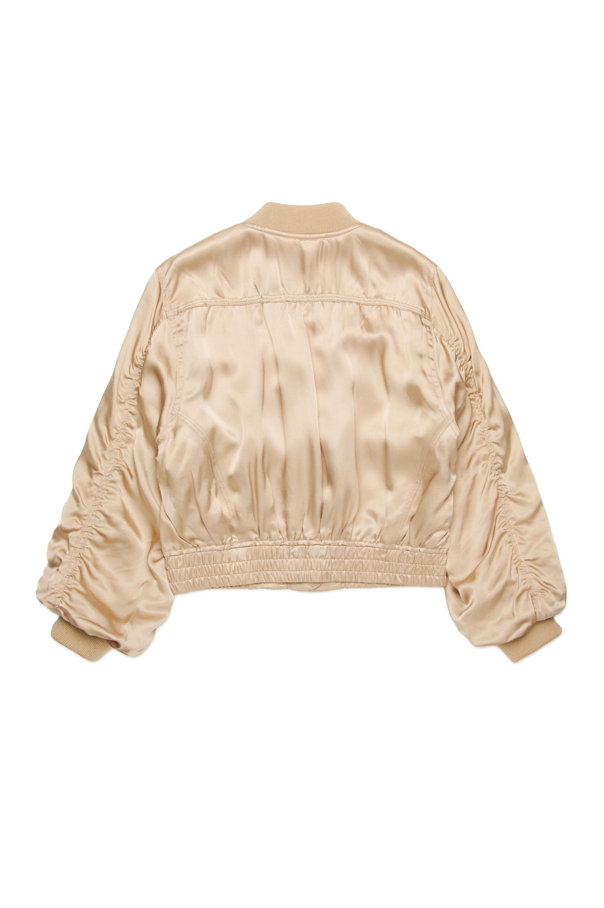 Diesel - JGKHLOWS, Chaqueta bomber de satén con bolsillos cargo Mujer in Marrón - 2