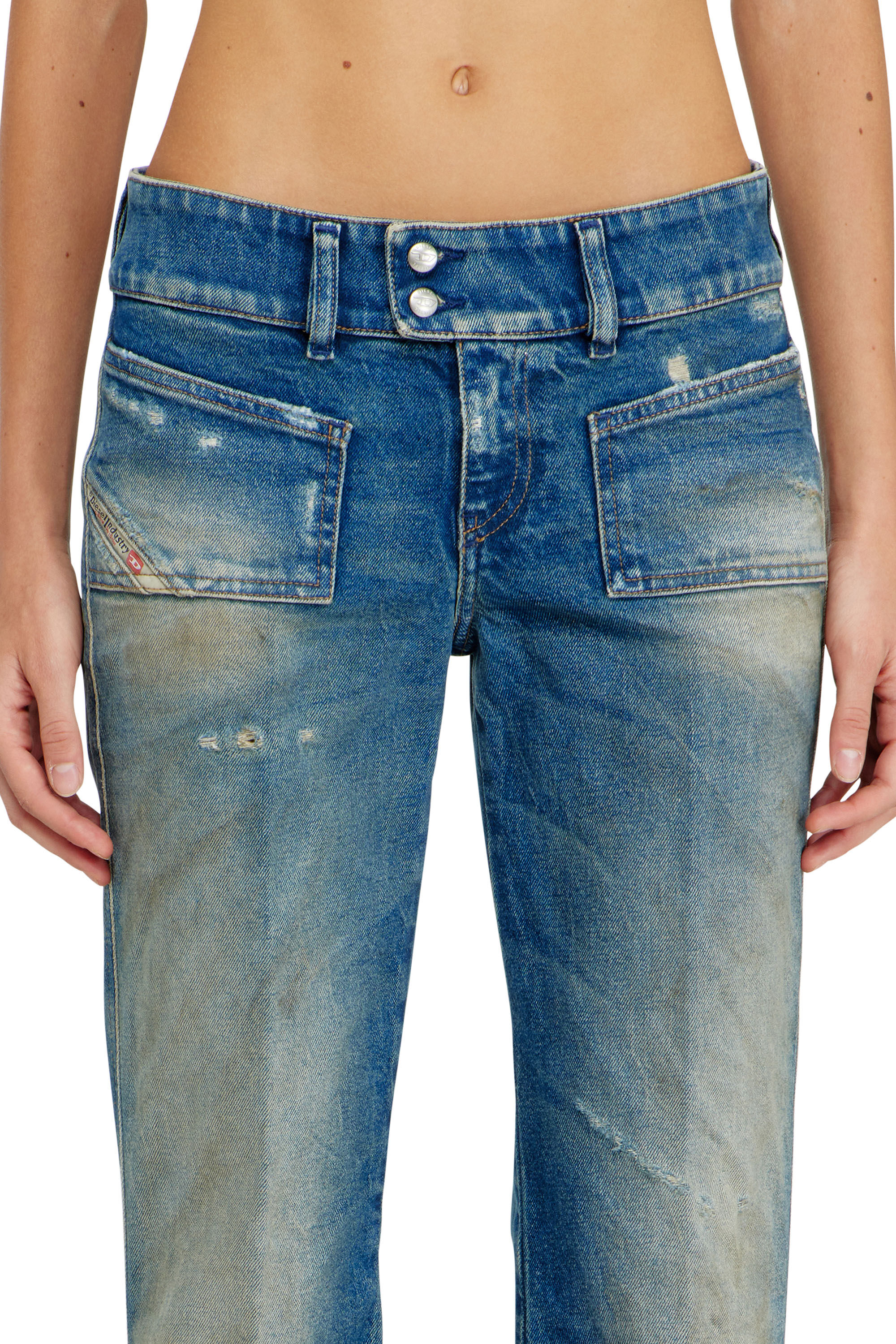Diesel - Bootcut Jeans D-Hush 09N40 Mujer, Azul medio - 5