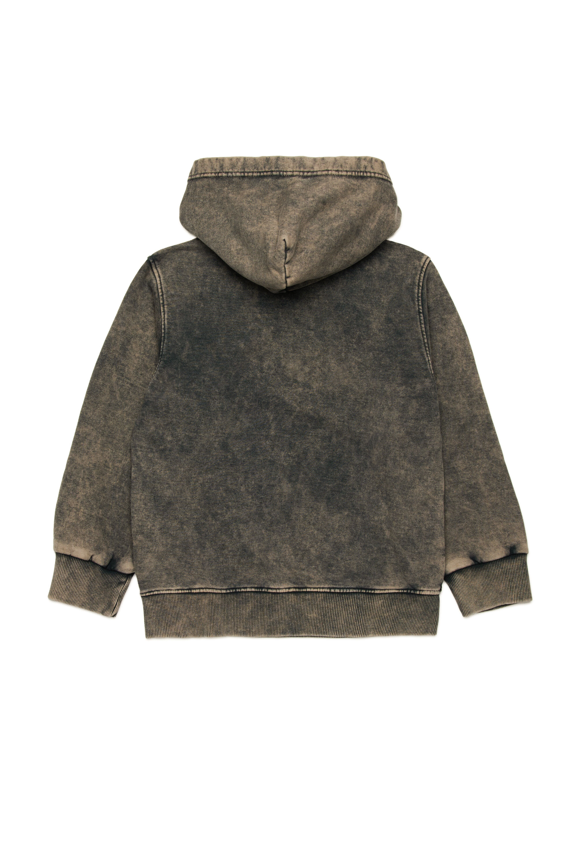 Diesel - SPRIDHOOD OVER, Sudadera con capucha marmoleada con gráfico del logotipo Hombre in Negro - 2