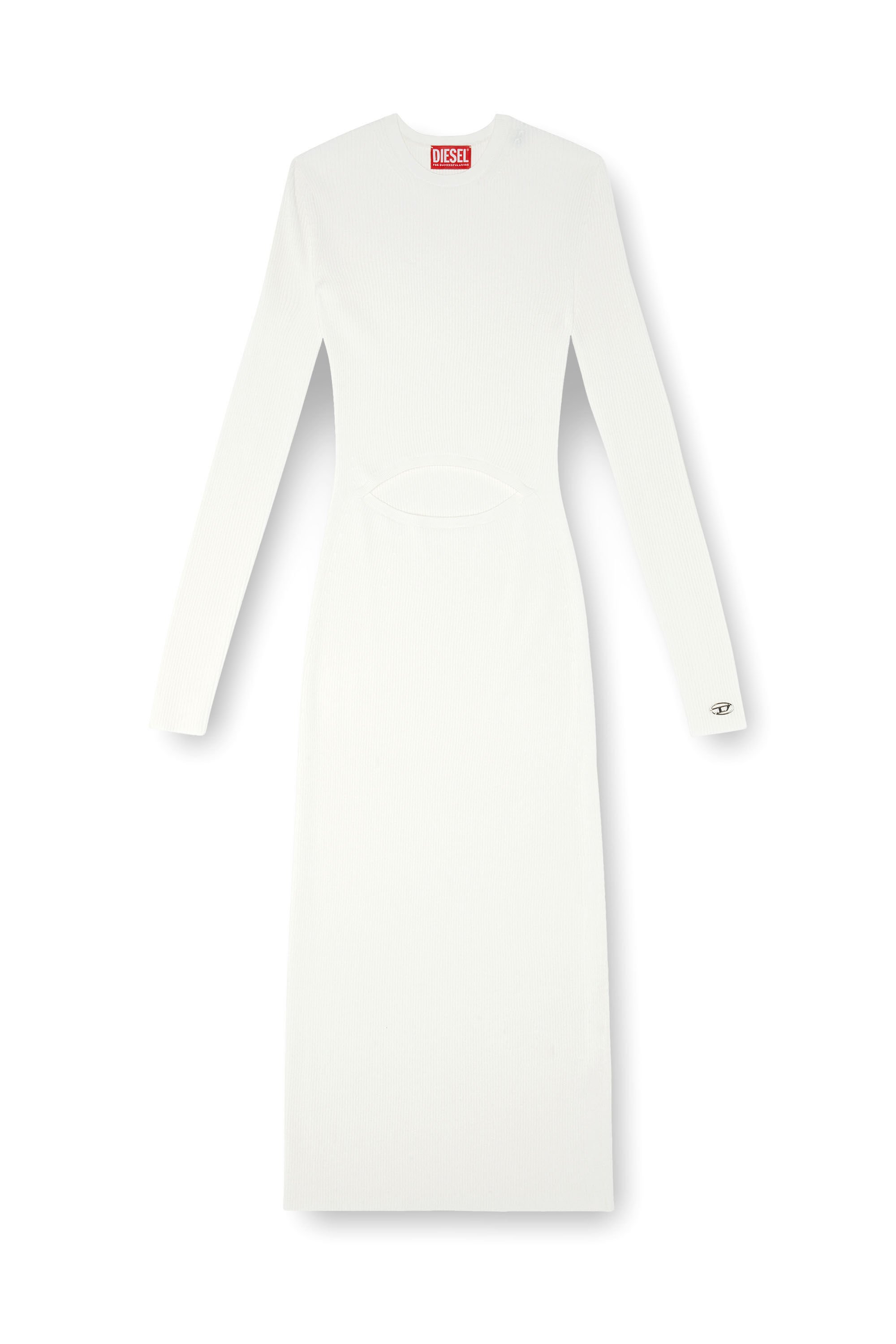 Diesel - M-PELAGOS, Mujer Vestido de mezcla de lana con recorte in Blanco - Image 2