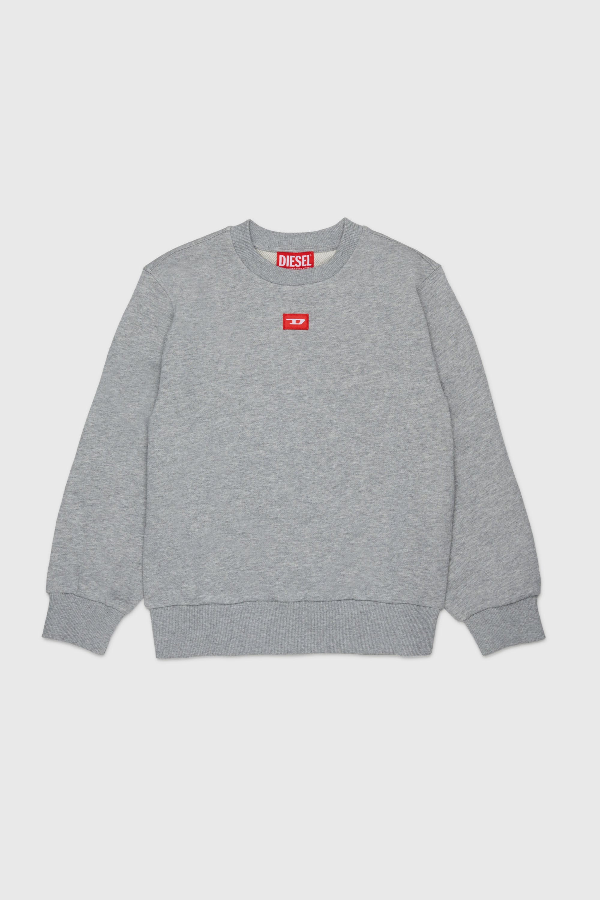 Diesel - SXGIN OVER, Sudadera con peque&ntilde;o parche de logo Unisex in Gris - 1