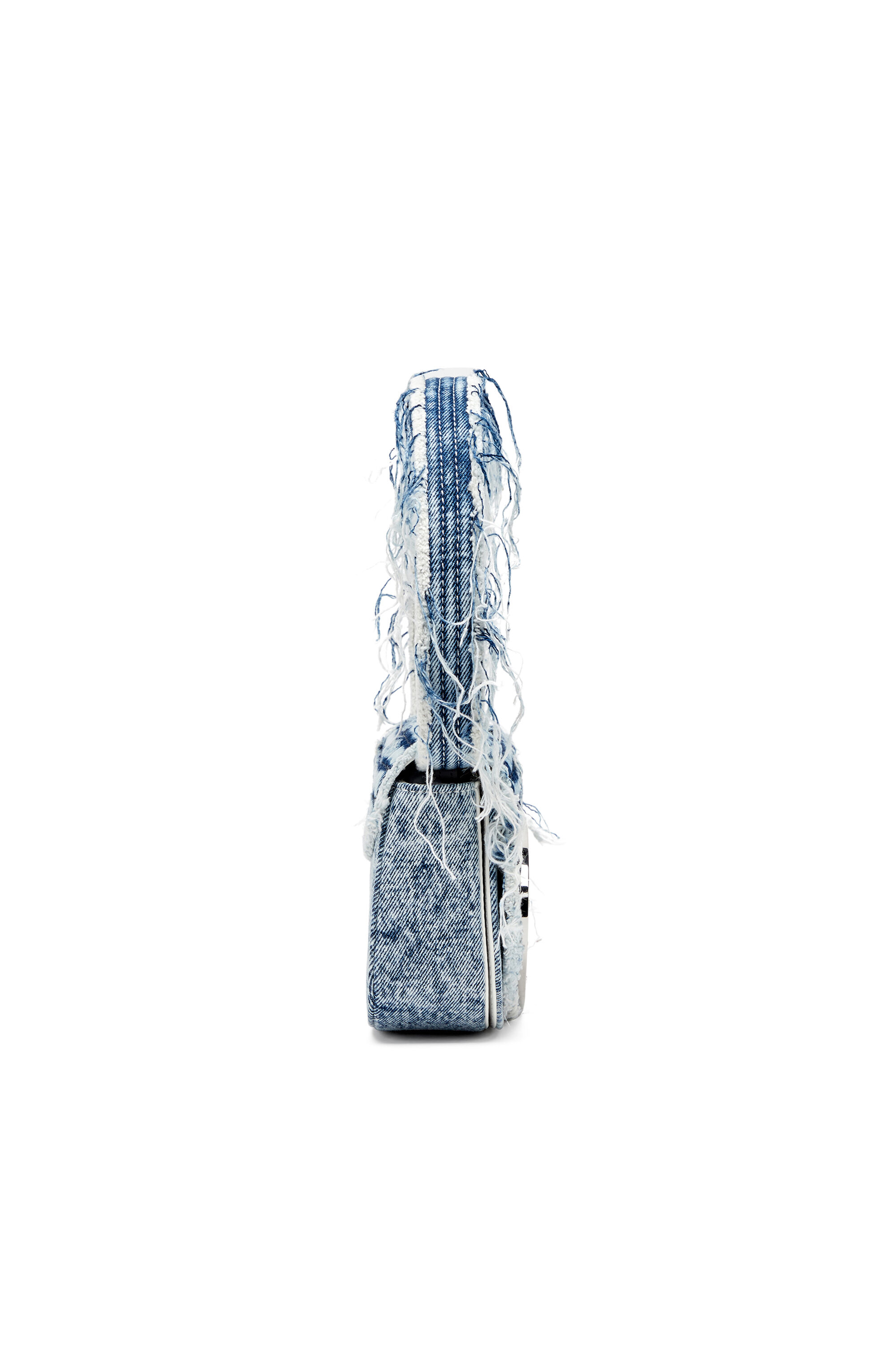Diesel - 1DR, 1DR-Bolso icónico de hombro de denim deshilachado Mujer in Azul marino - 4