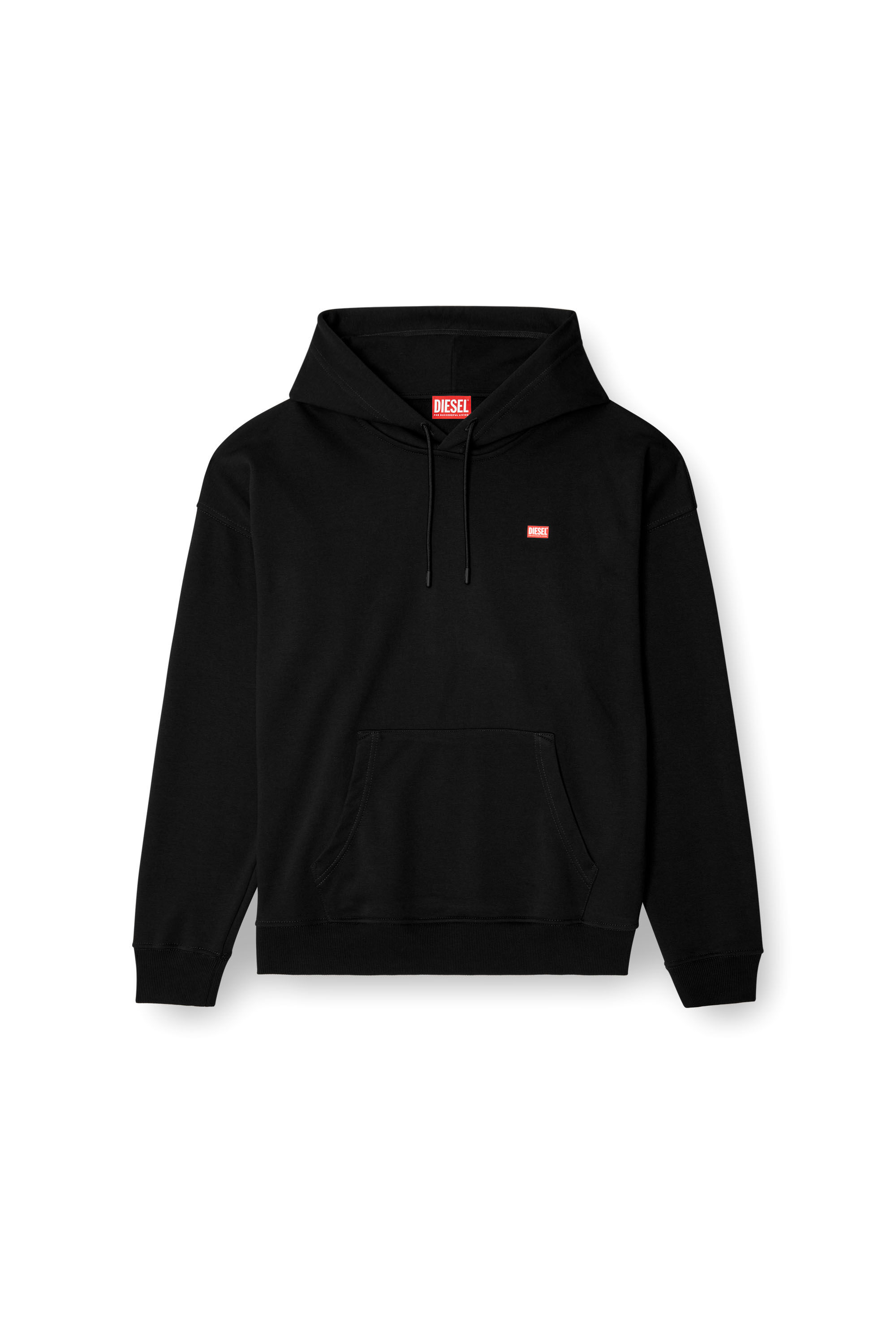 Diesel - S-ROB-HOOD-R1, Sudadera con capucha con logotipo pequeño Hombre in Negro - 2