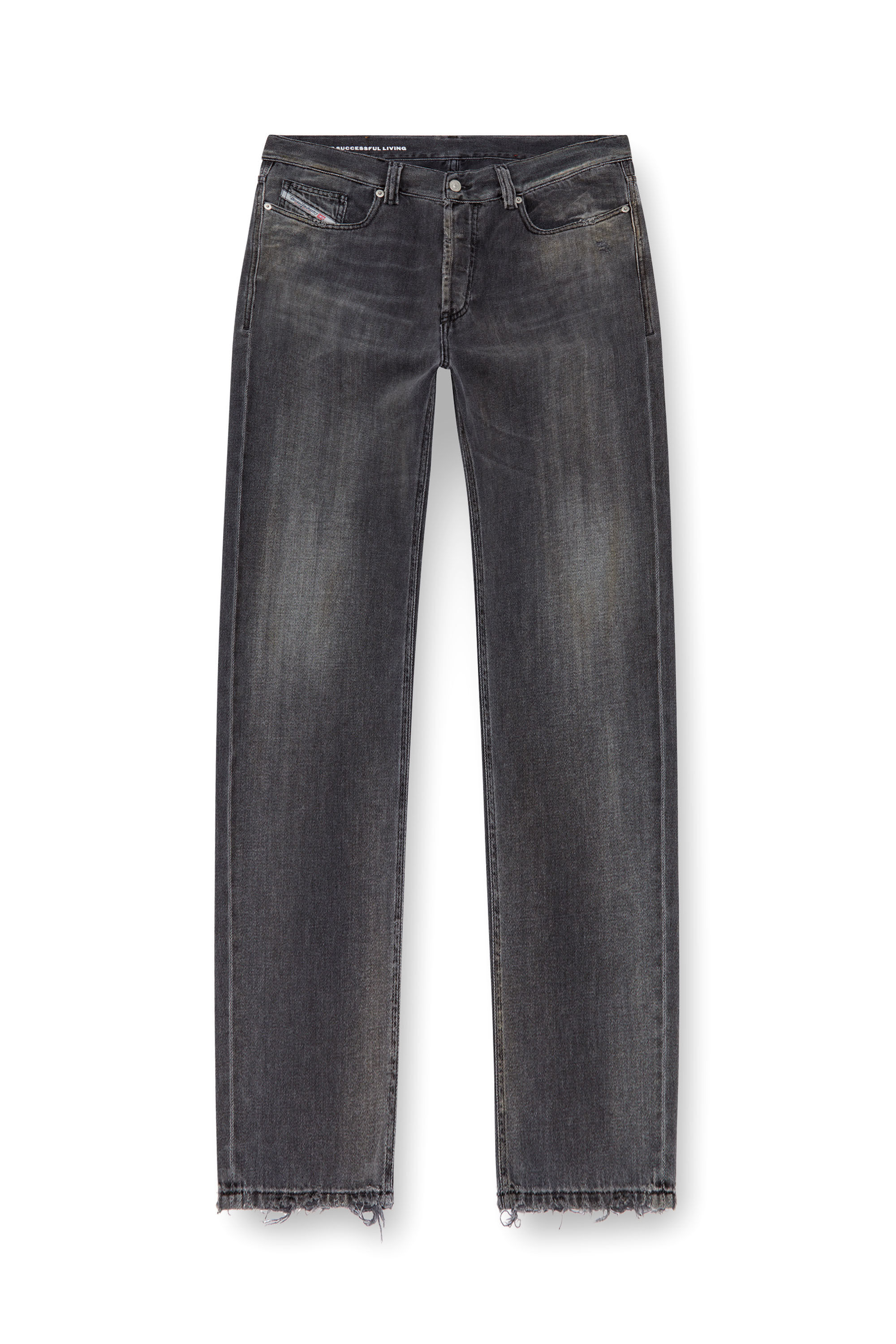 Diesel - Hombre Straight Jeans 2010 D-Macs 09K14, Negro/Gris oscuro - Image 2