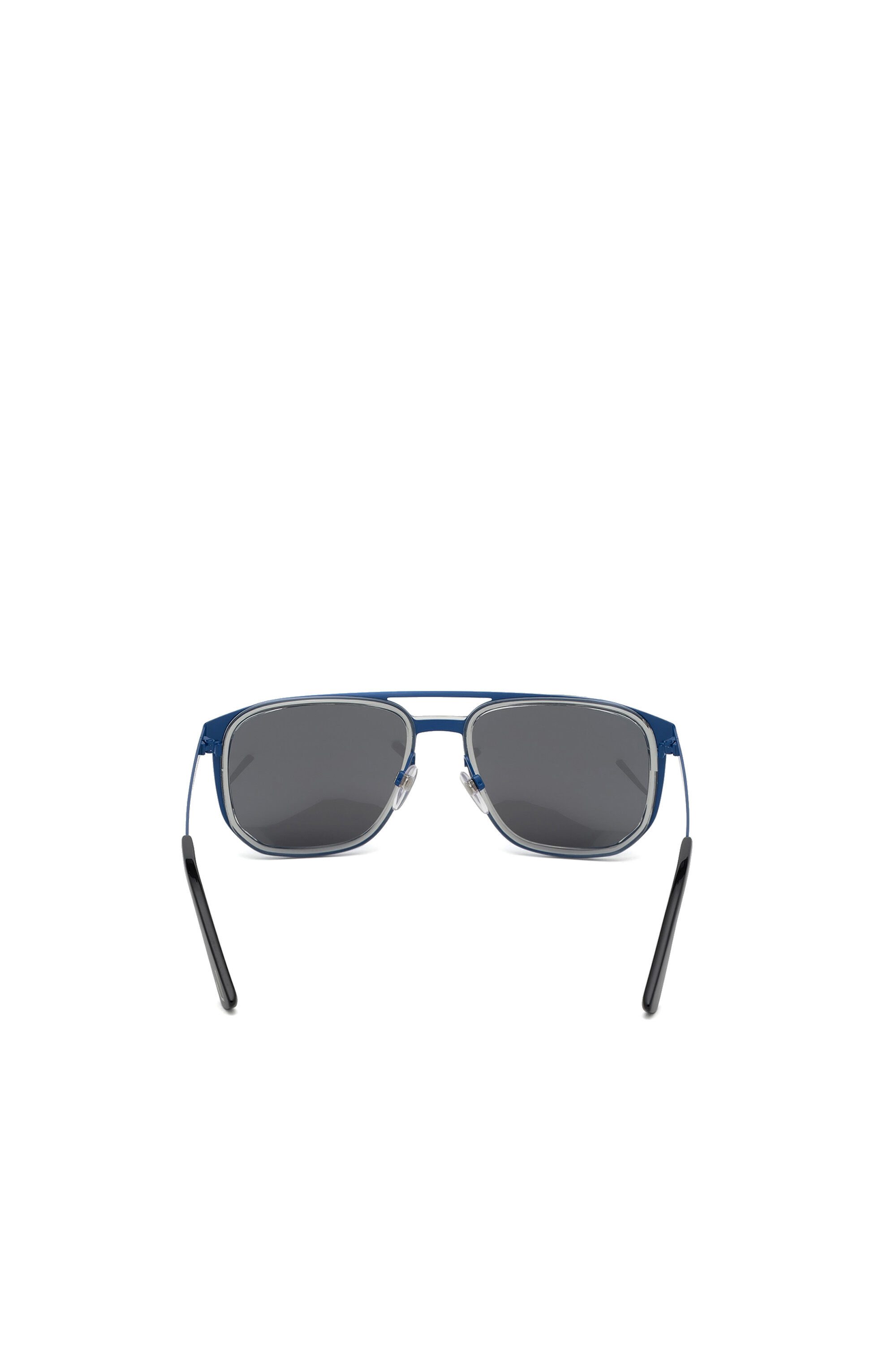 Diesel - DL0294, Gafas de sol de estilo aviador en metal y acetato Hombre in Azul marino - 3