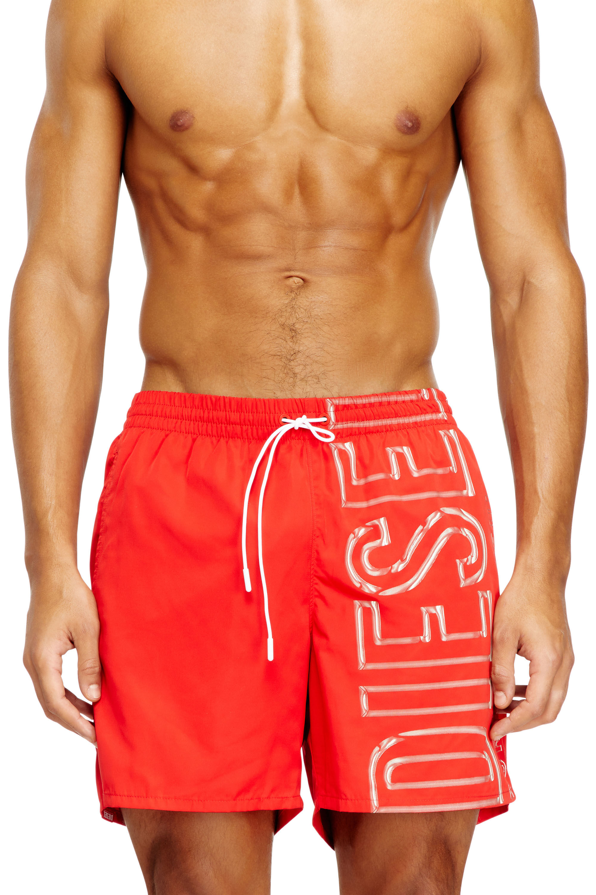 Diesel - SOCCER-41-D-CORE, Bañador corto con estampado de logotipo oversize Hombre in ToBeDefined - 1