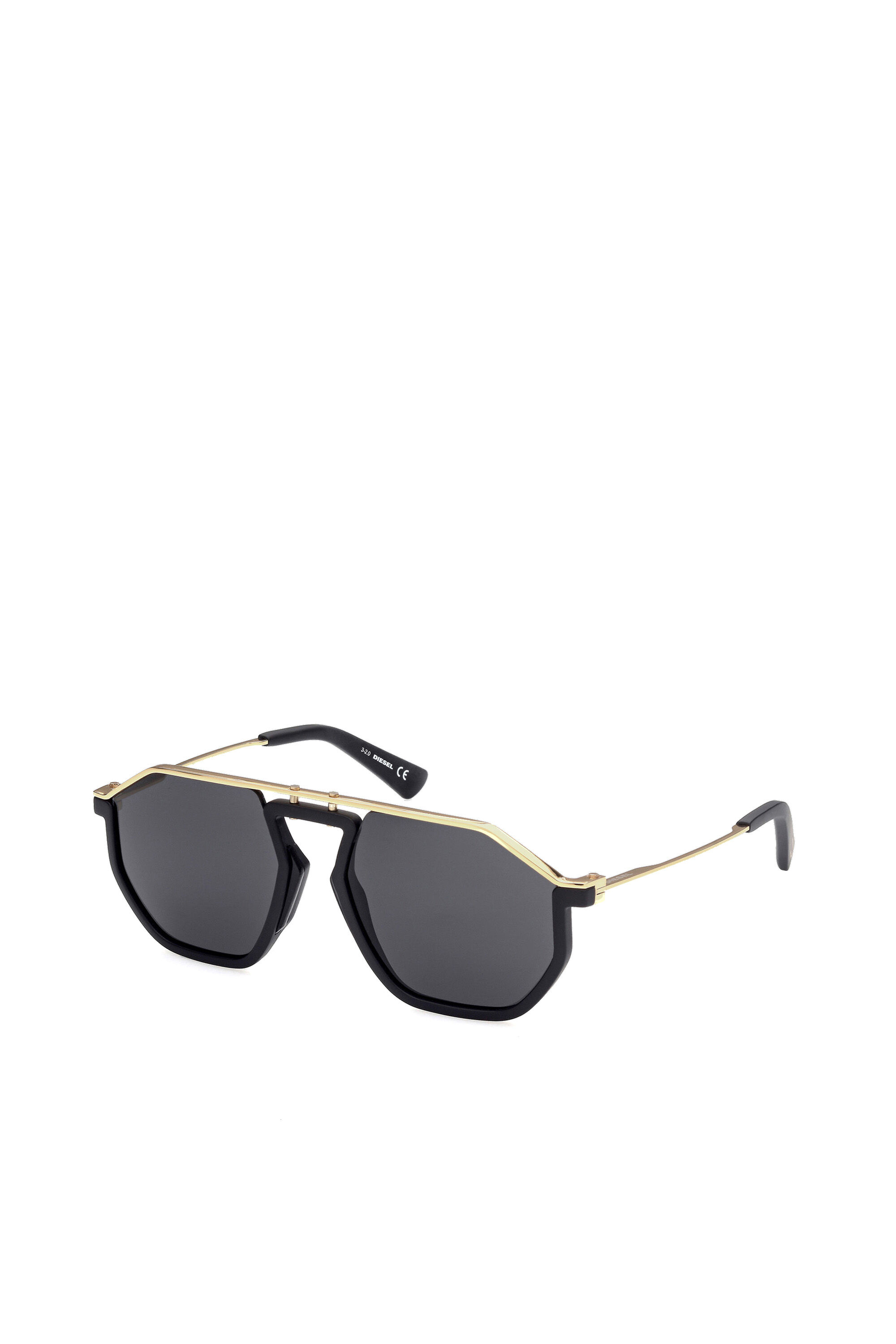 Diesel - DL0346, Gafas de sol pilot en metal Unisex in Negro - 2