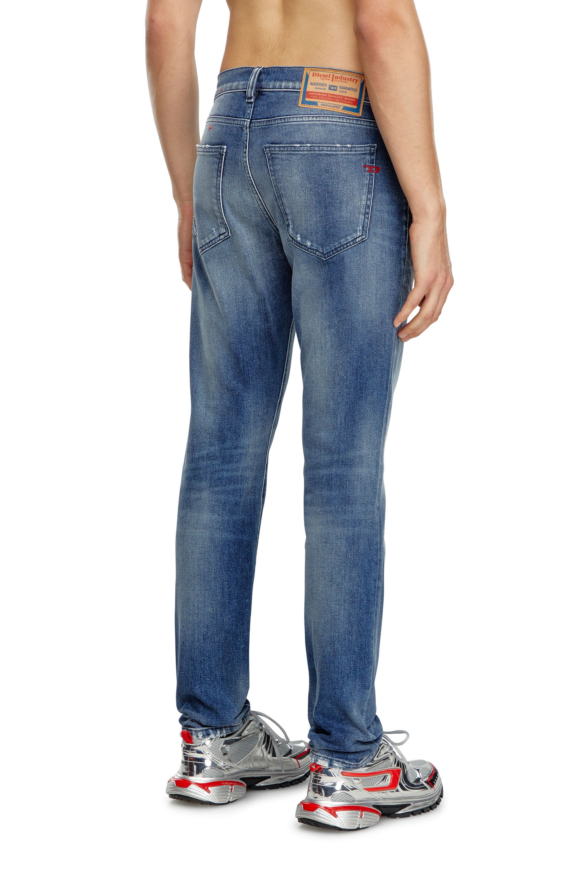 Diesel - Slim Jeans 2019 D-Strukt 09J61, Hombre Slim Jeans - 2019 D-Strukt in Azul marino - Image 4