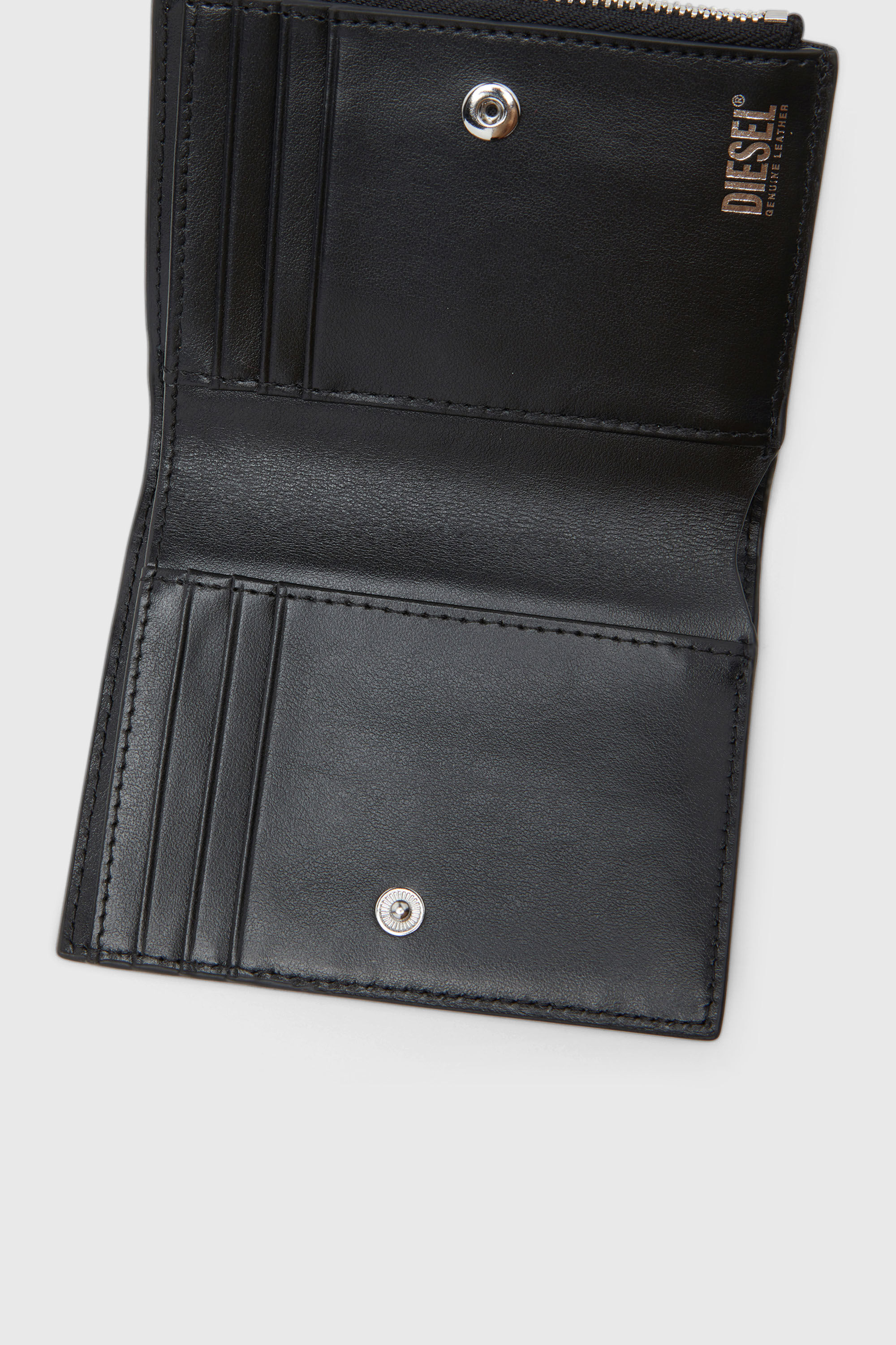 Diesel - 1DR BI-FOLD ZIP II, Tarjetero de cuero Mujer in Negro - 3